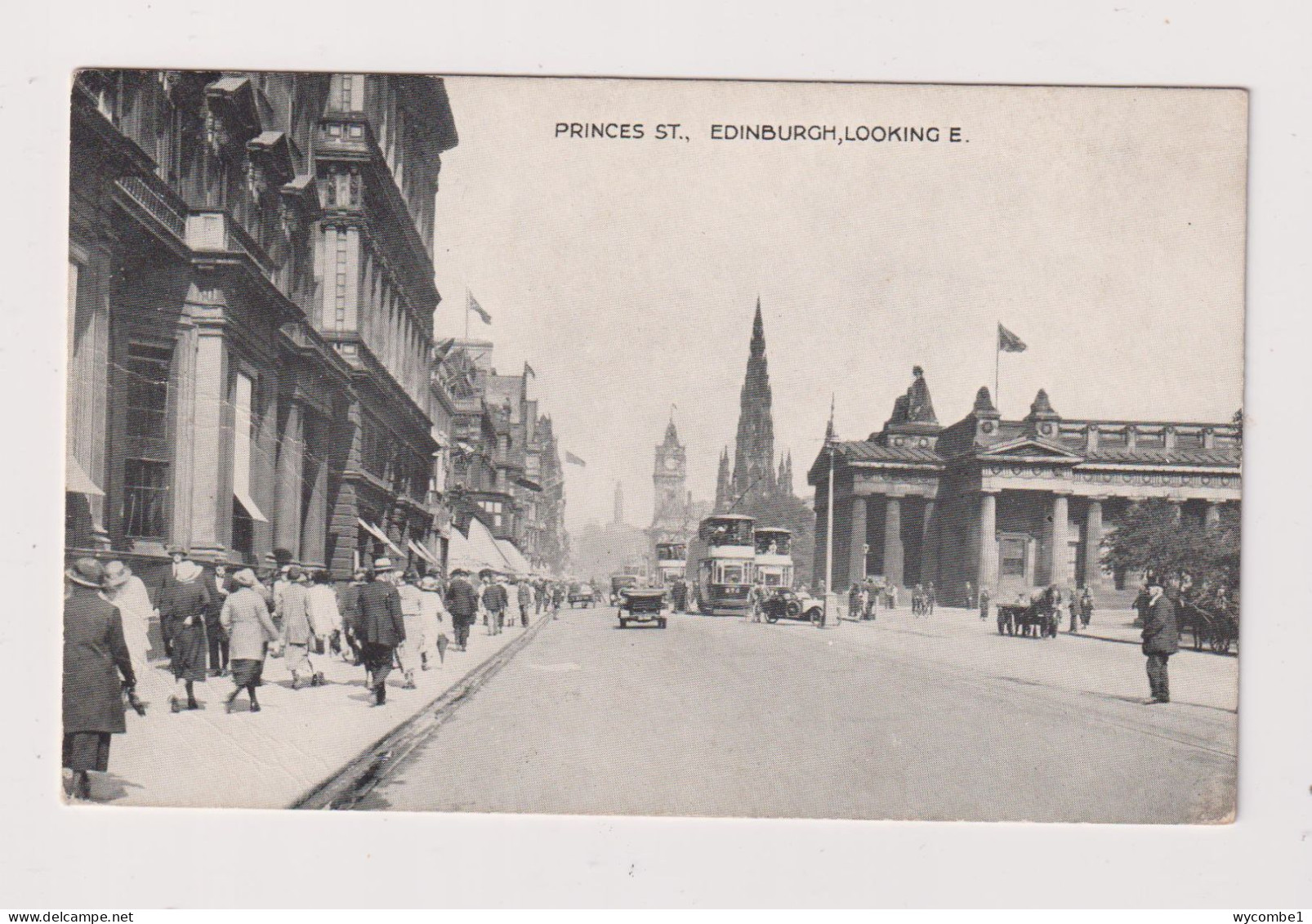 SCOTLAND -  Edinburgh Princes Street  Unused Vintage Postcard - Midlothian/ Edinburgh