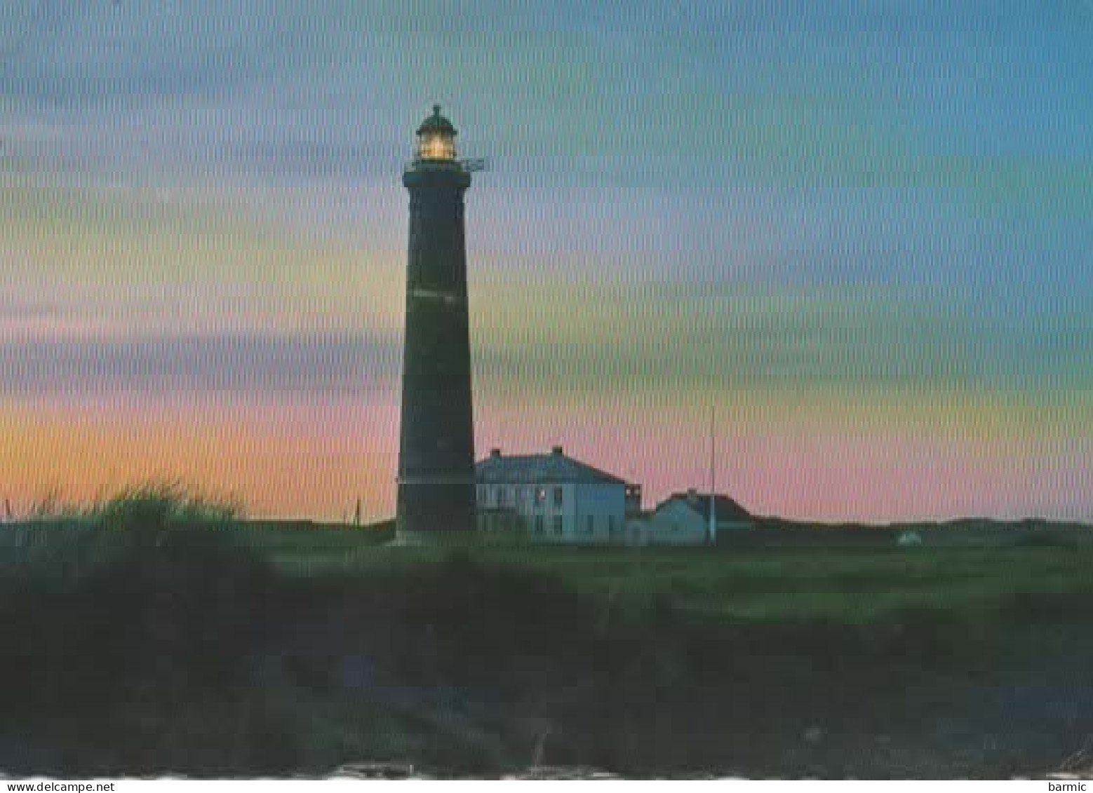 VESTERHAVER AFTENSTEMMING VED FYRTAARNET THE NORTH SEA EVENING ATMOSPHERE AT THE LIGHTOUSE COULEUR  REF 15899 - Faros