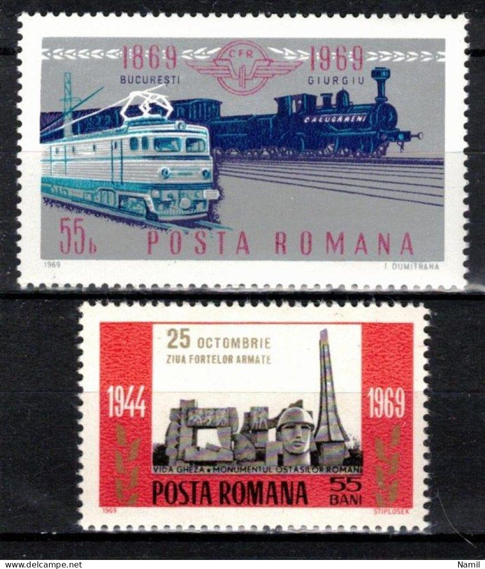 ** Roumanie 1969 Mi 2802-3 (Yv 2495-6), (MNH)** - Unused Stamps