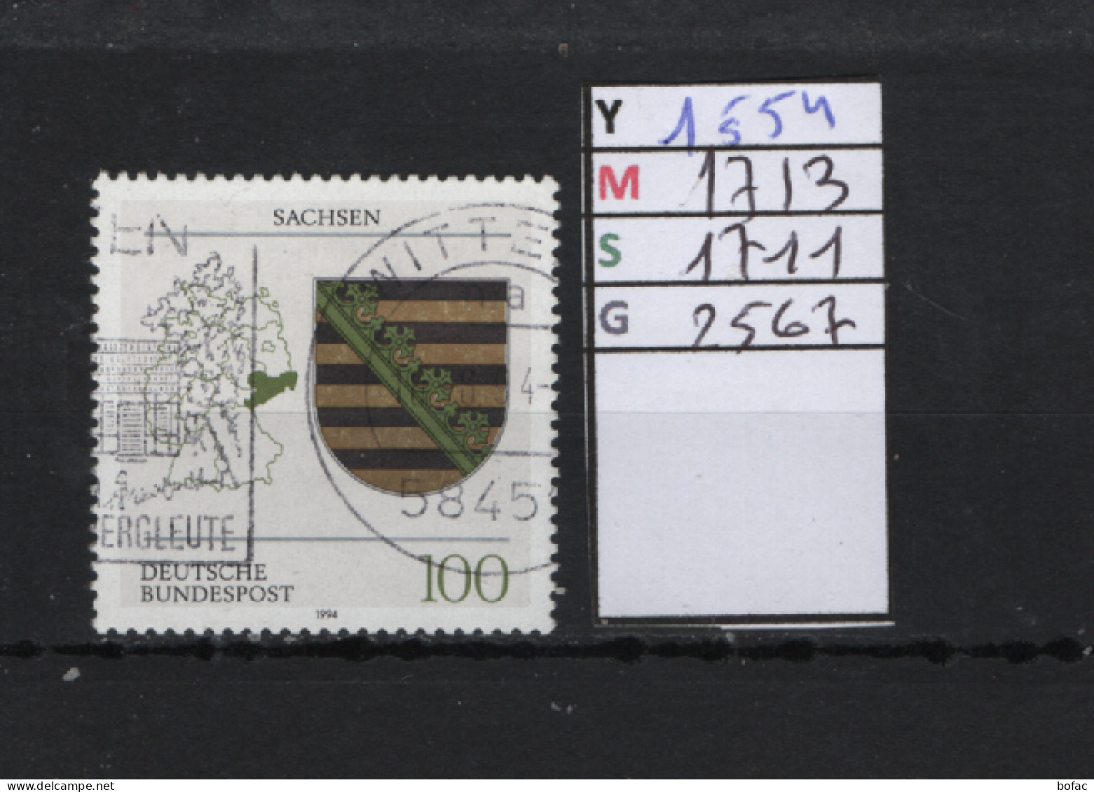 PRIX F. Obl 1554 YT 1713 MIC 1829 SCO 2574 GIB Sachsen  Armoiries Des Länder 1994 75/11 - Gebraucht