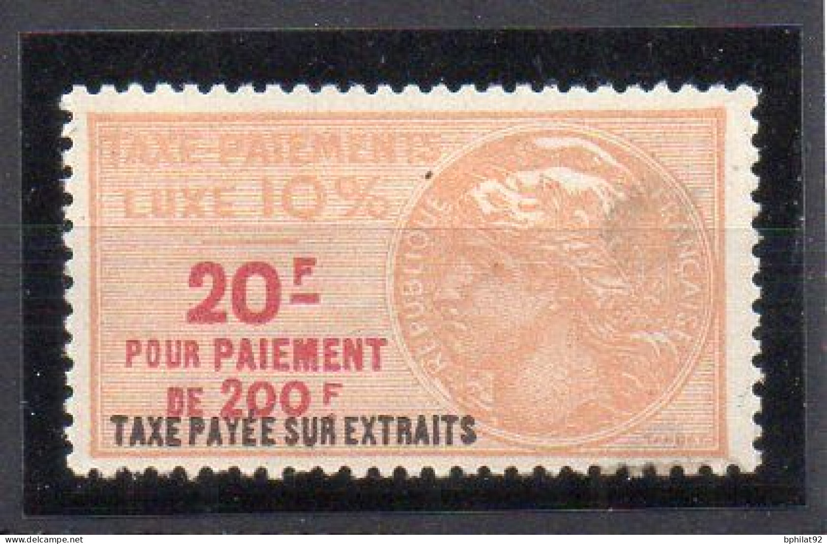 !!! FISCAL, TAXE DE LUXE N°55 NEUF * - Stamps