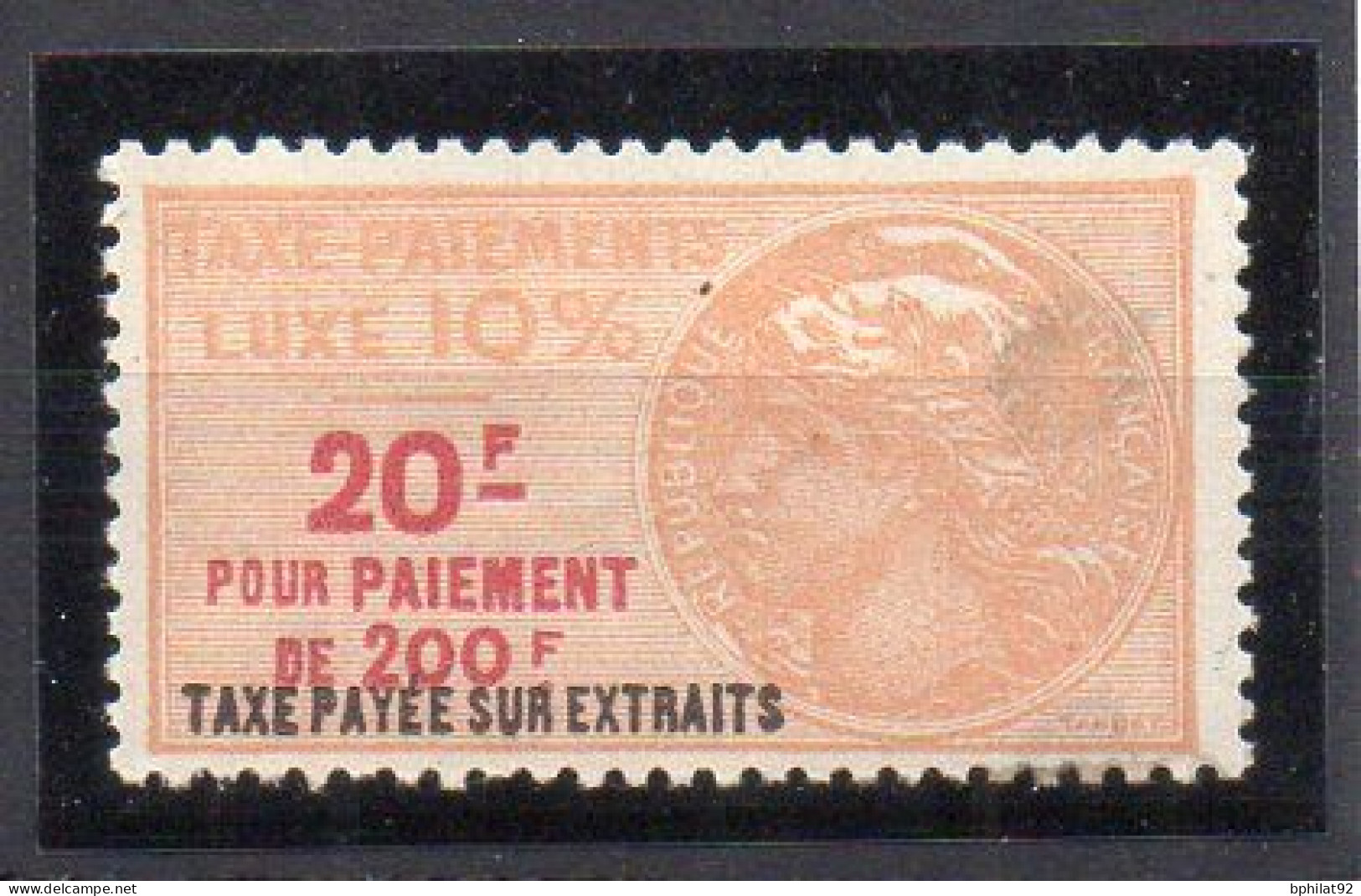 !!! FISCAL, TAXE DE LUXE N°55 NEUF * - Timbres