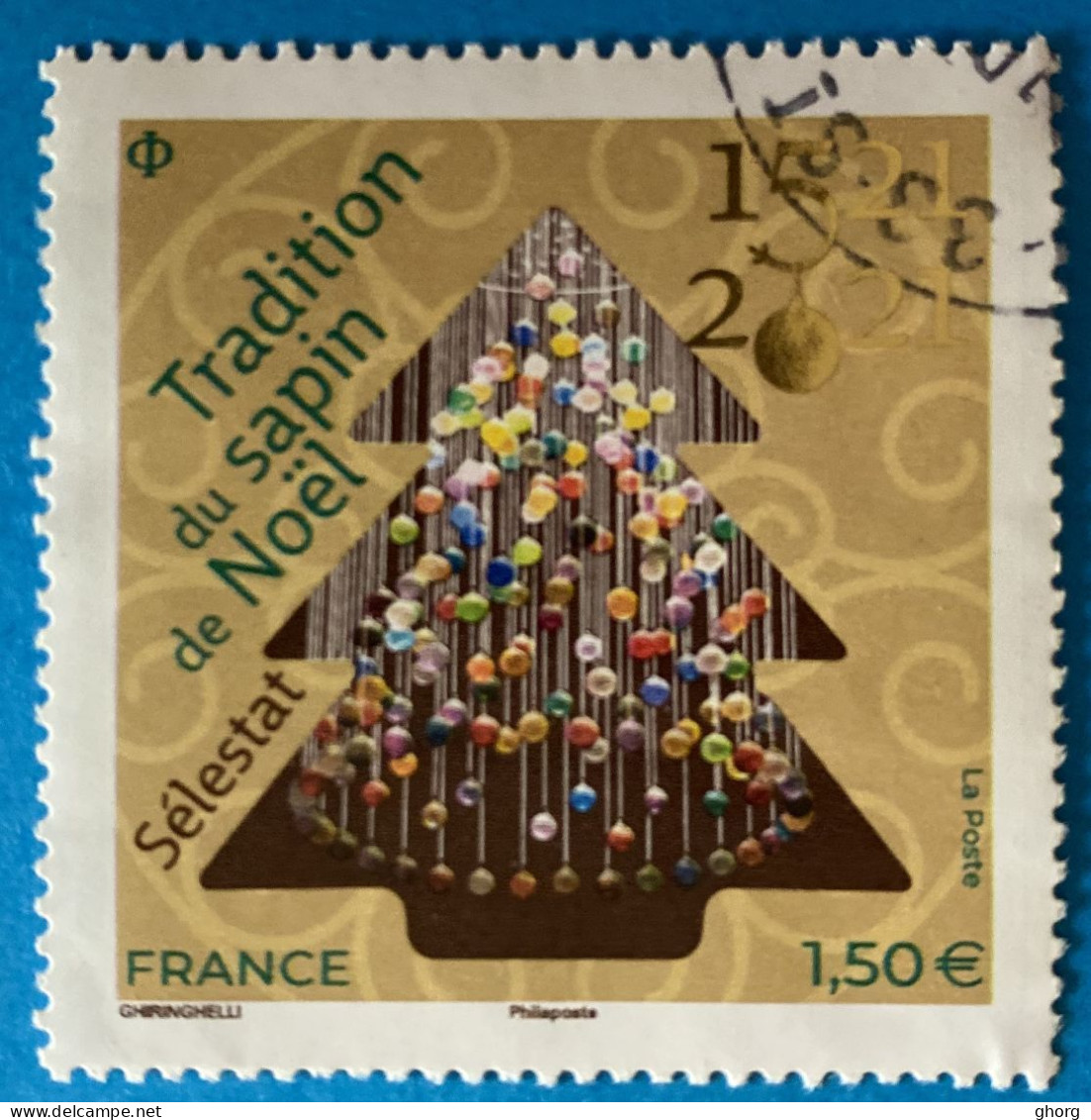 France 2021 : Sapin De Noël De Sélestat, 500 Ans De Tradition N° 5544 Oblitéré - Used Stamps