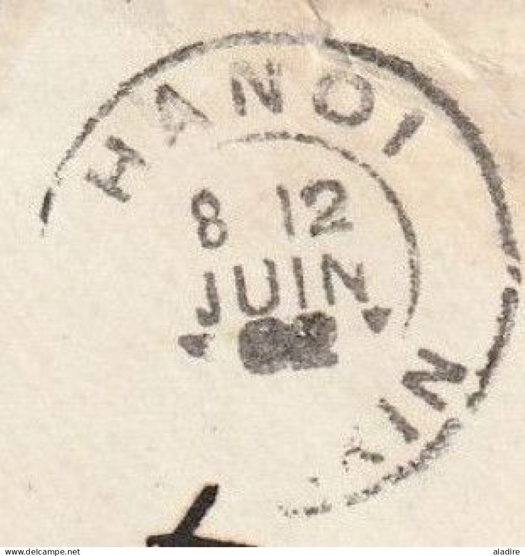1902 - Etat Major Des Troupes De L'Indochine . Corr. D. Armée - Enveloppe Et Lettre De 6 P De Hanoi Vers Castelnaudary - Storia Postale