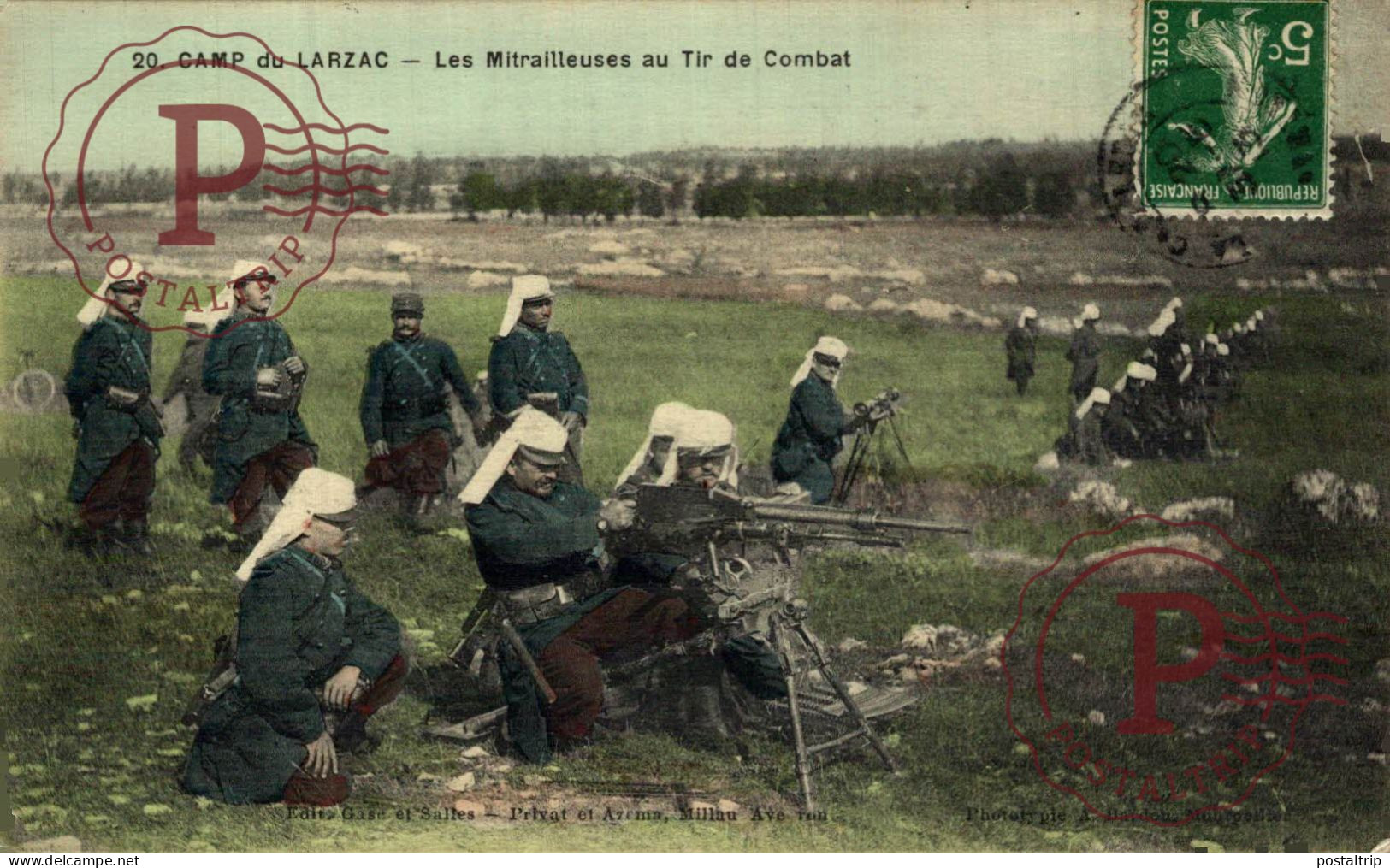 CAMP DU LARZAC - Les Mitrailleuses Au Tir De Combat. MILITAR. MILITAIRE. - Barracks