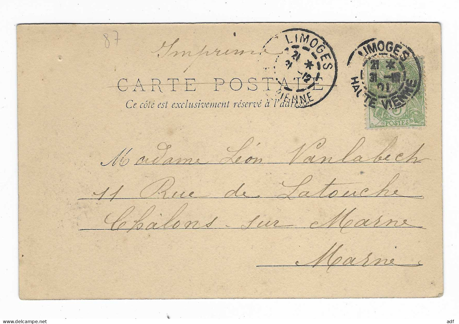 CPA MILLE BONS SOUHAITS DU LIMOUSIN, BUONNA ANNAD, 1901 1902 - Limousin