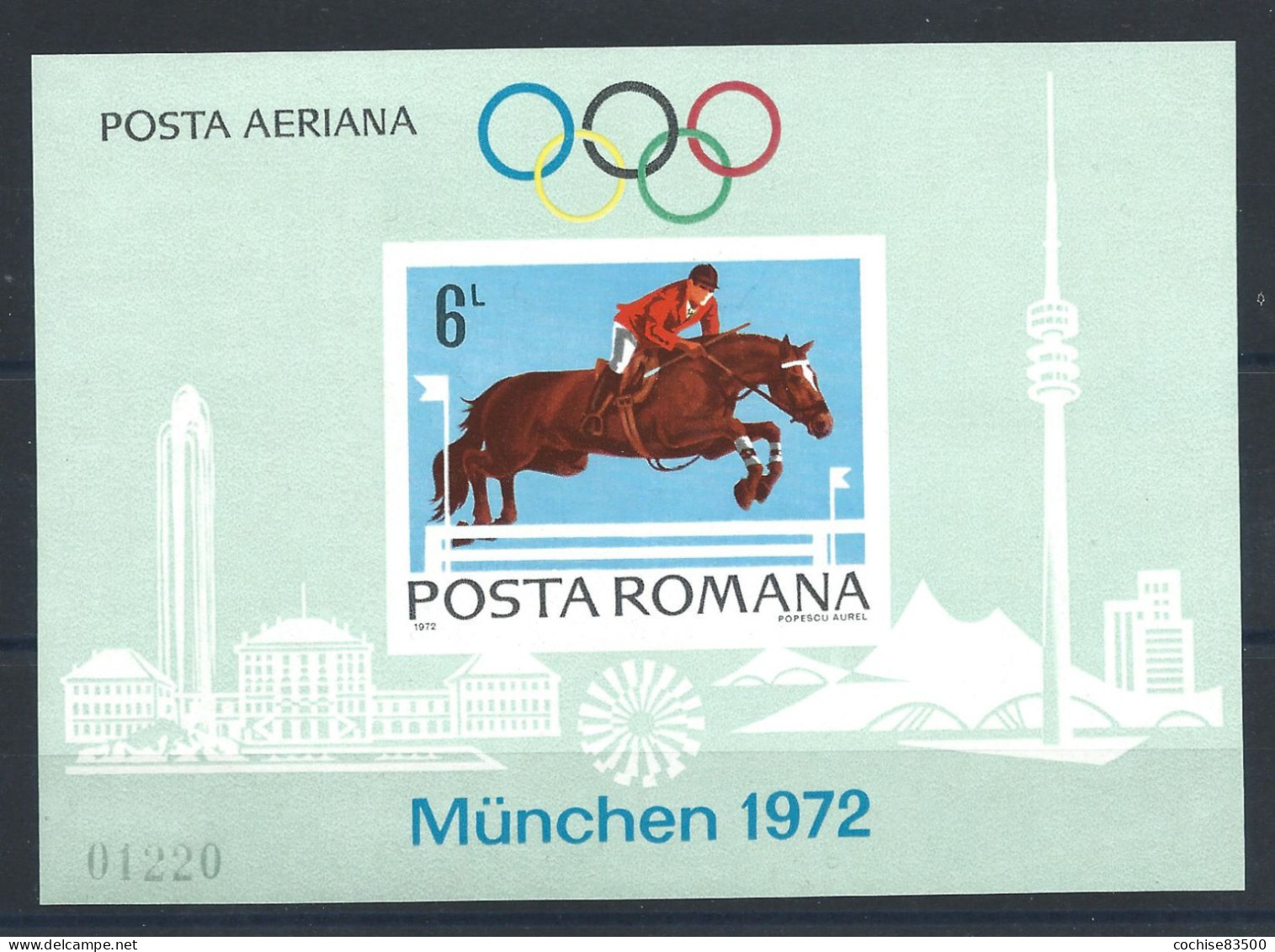 Roumanie Bloc N°95** (MNH) 1972 - J.O De Munich - Blocks & Sheetlets