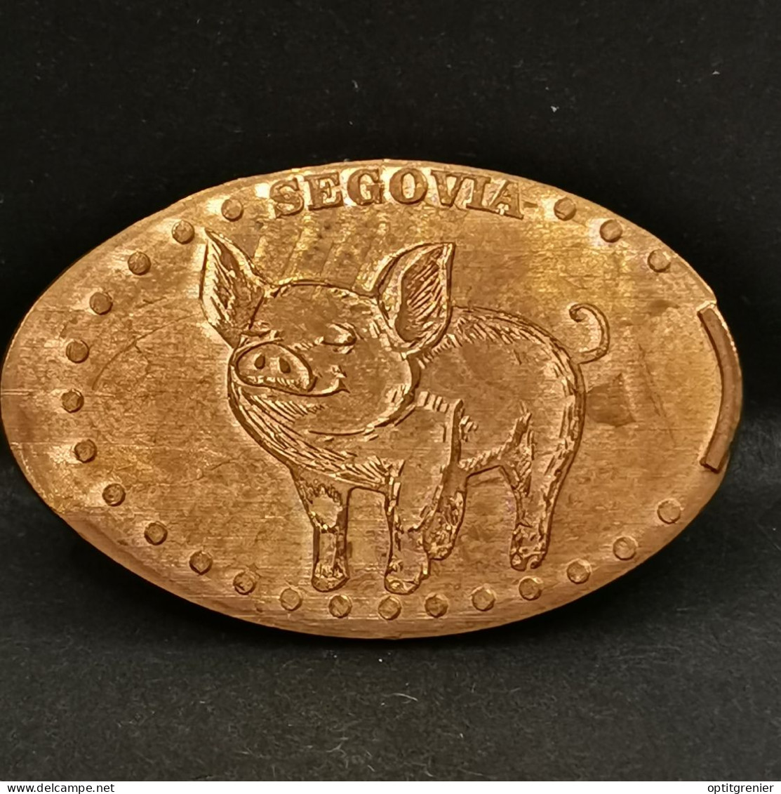 PIECE ECRASEE SEGOVIE COCHON ESPAGNE / SPAIN ELONGATED COIN - Monedas Elongadas (elongated Coins)