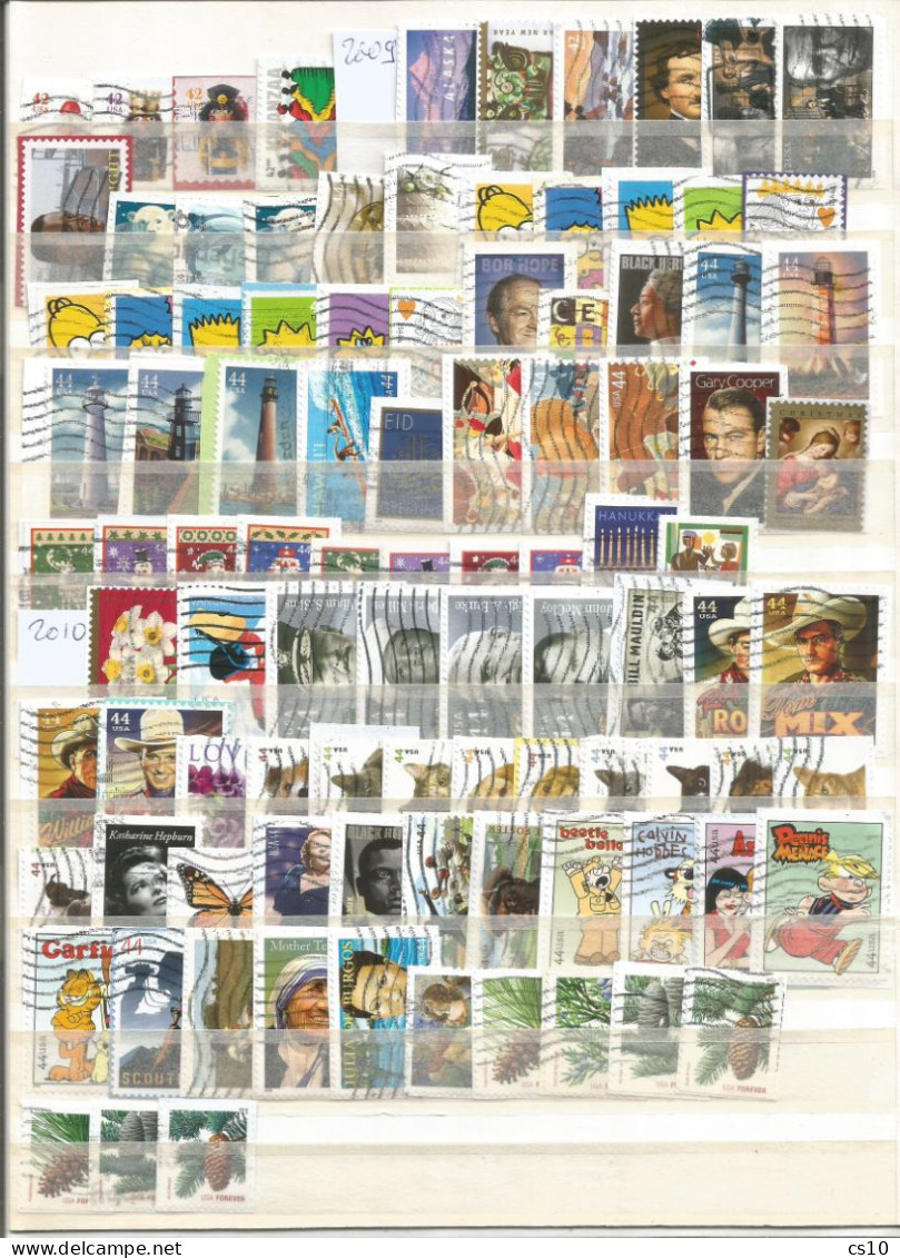 USA PRE-Forever Kiloware Year 2001 To 2010 Selection Stamps Of The Decade ON-PIECE In 505 Pcs USED - ALL DIFFERENT - Gebruikt