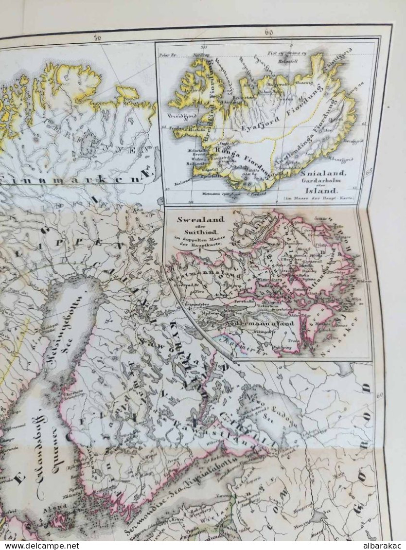 ANTIQUE HISTORICAL MAP SCANDINAVIA CALMARISCHEN UNION 1397 DENMARK - Prenten & Gravure