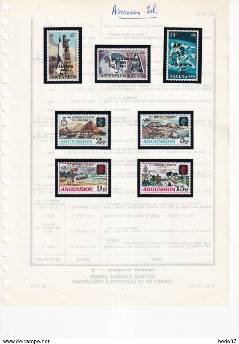 Ascension - Collection 1963/1989 - Neuf ** sans charnière - Cote Yvert 840 € - TB