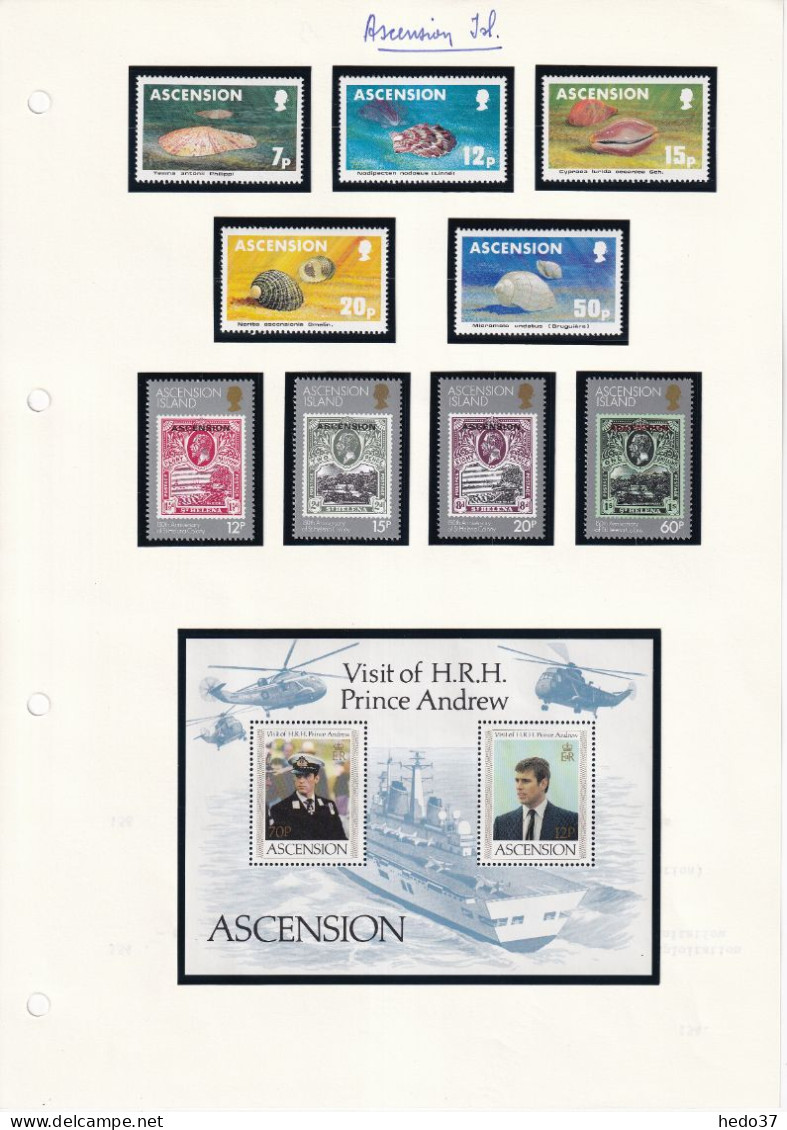 Ascension - Collection 1963/1989 - Neuf ** sans charnière - Cote Yvert 840 € - TB