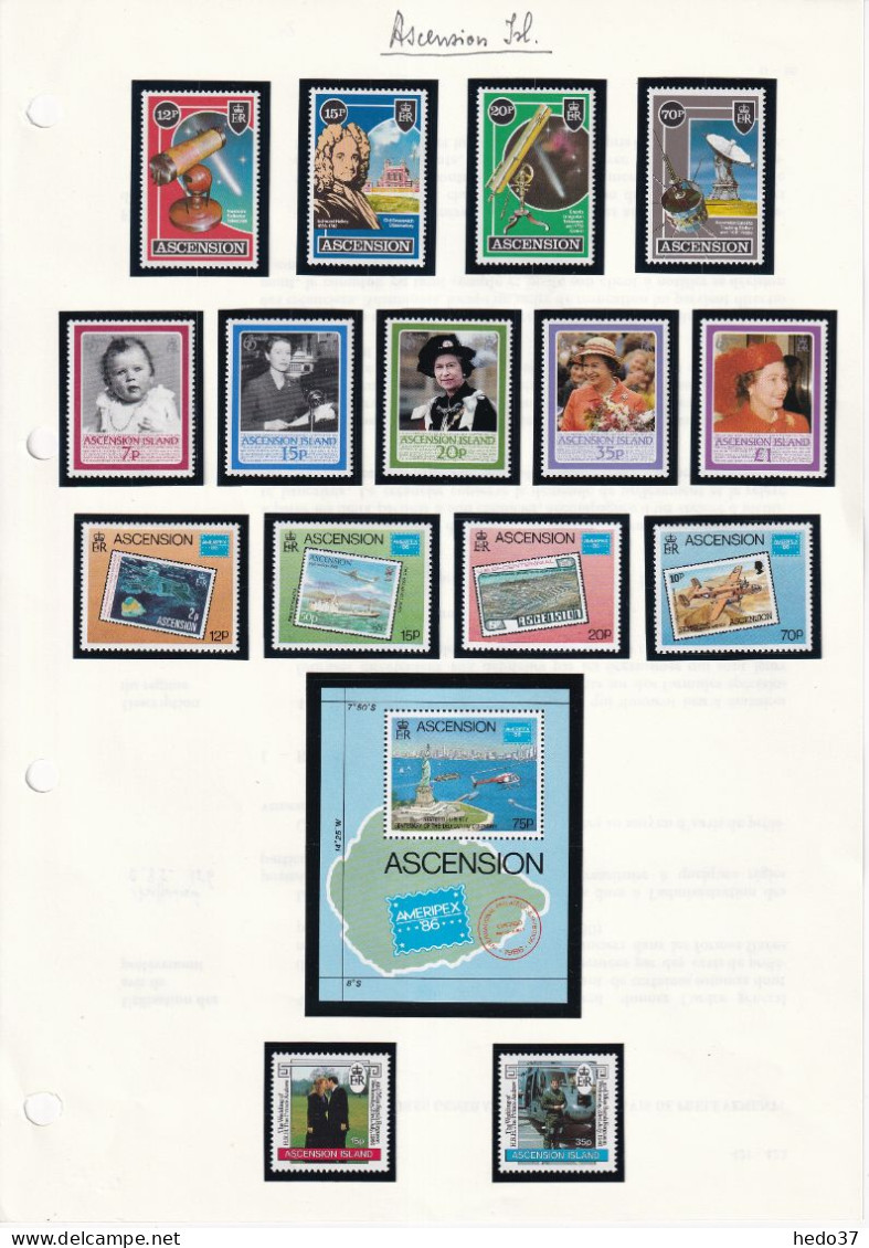 Ascension - Collection 1963/1989 - Neuf ** sans charnière - Cote Yvert 840 € - TB