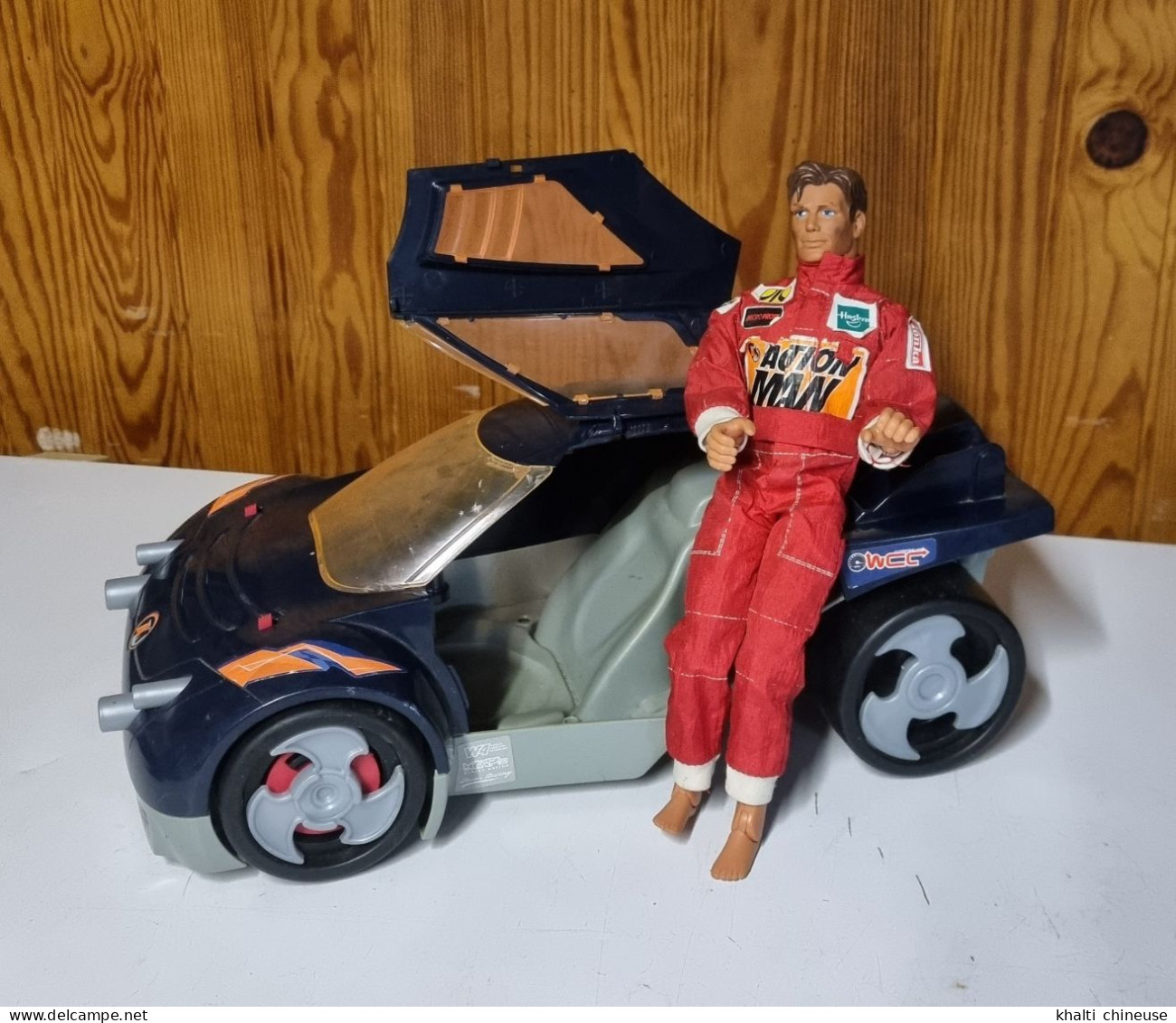 Voiture De Course Et Pilote Action Man Vintage - Toy Memorabilia