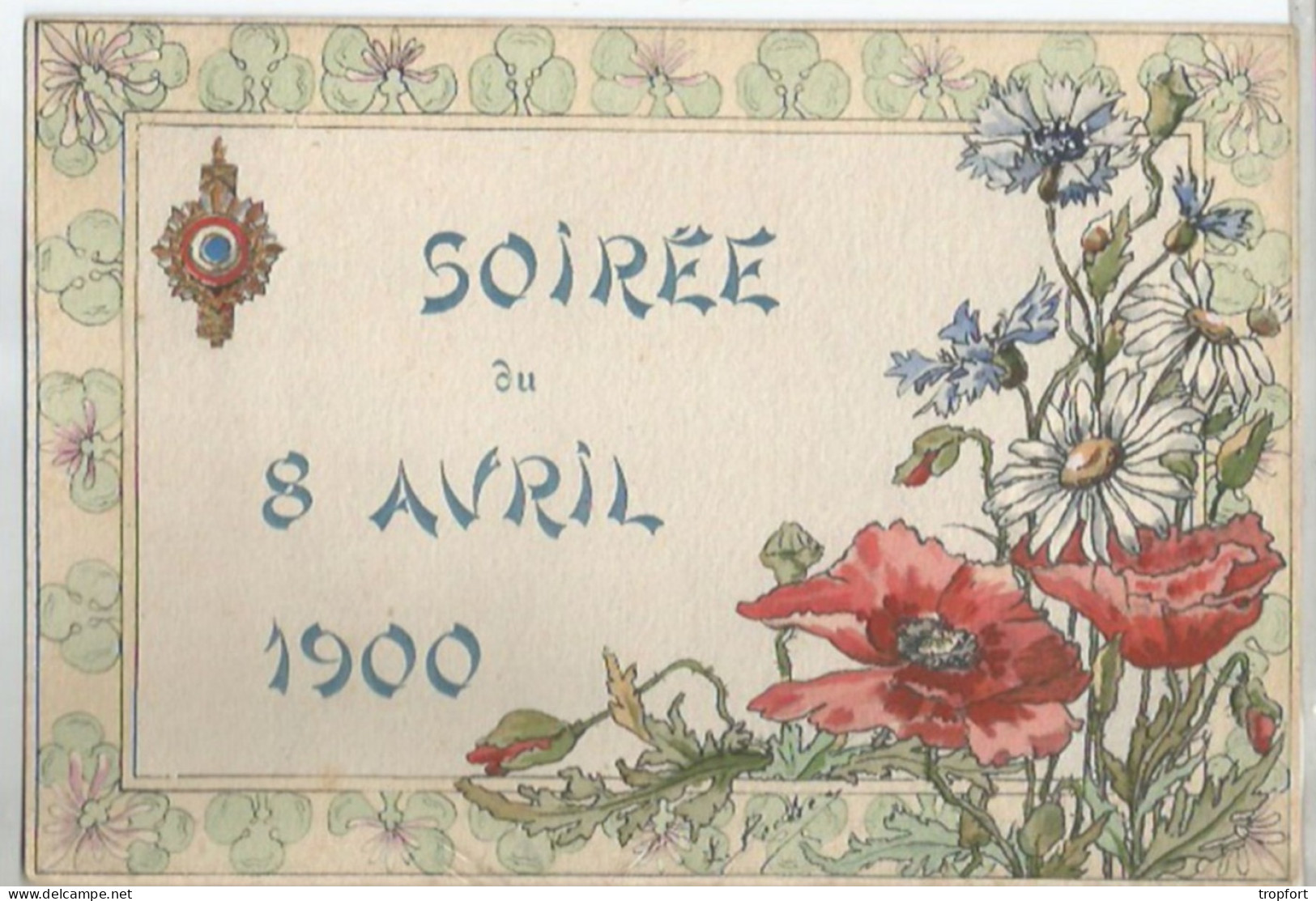 RU // French Vintage // à Saisir ! Old Paper Newspaper // Programme 1900 Danse LOUIS XV Musique / Program - Programas