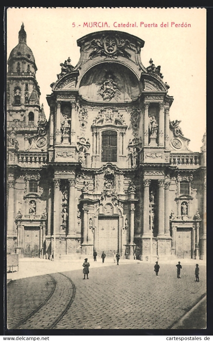 Postal Murcia, Catedral, Puerta Del Perdon  - Murcia