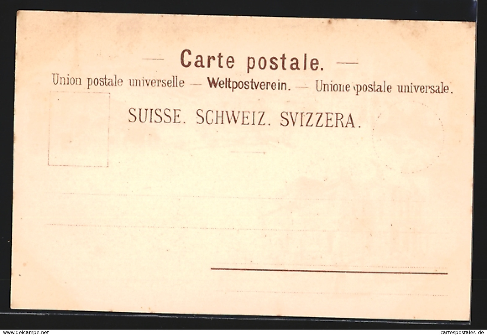 Lithographie Zürich, Rathaus Und Flusspartie In Der Stadt  - Autres & Non Classés