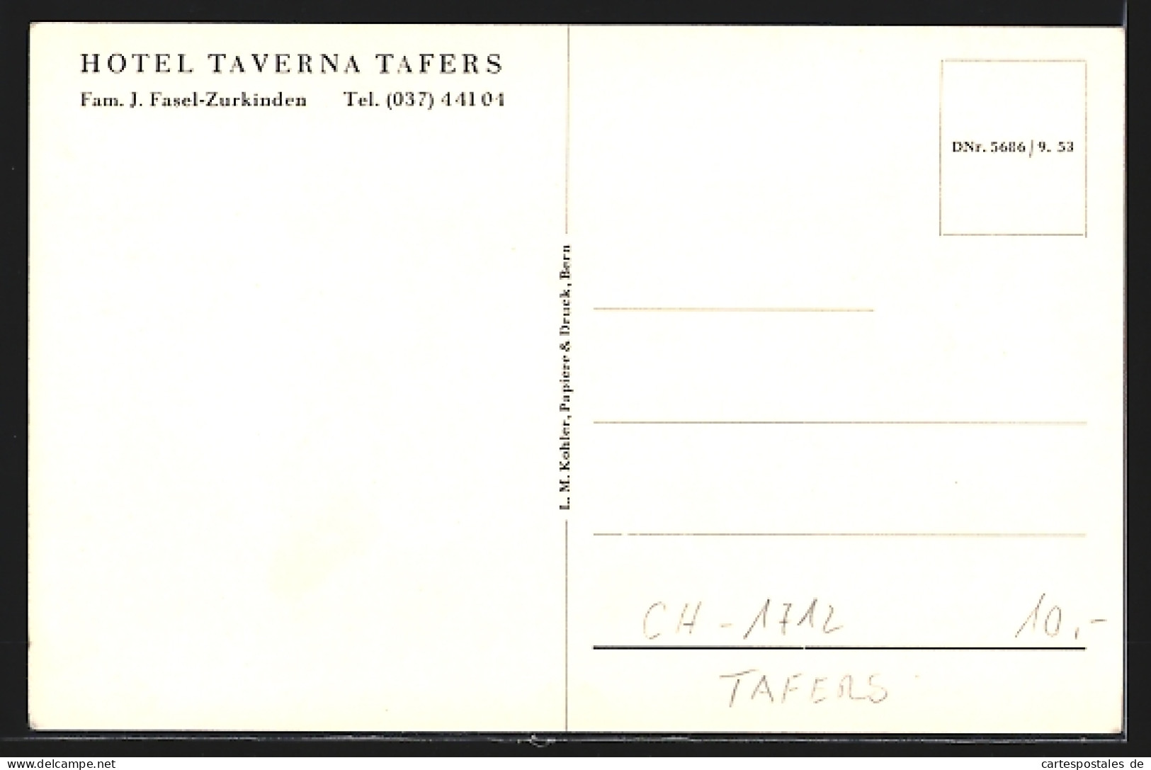 AK Tafers, Hotel Taverna, Inh. Fam. J. Fasel-Zurkinden  - Other & Unclassified