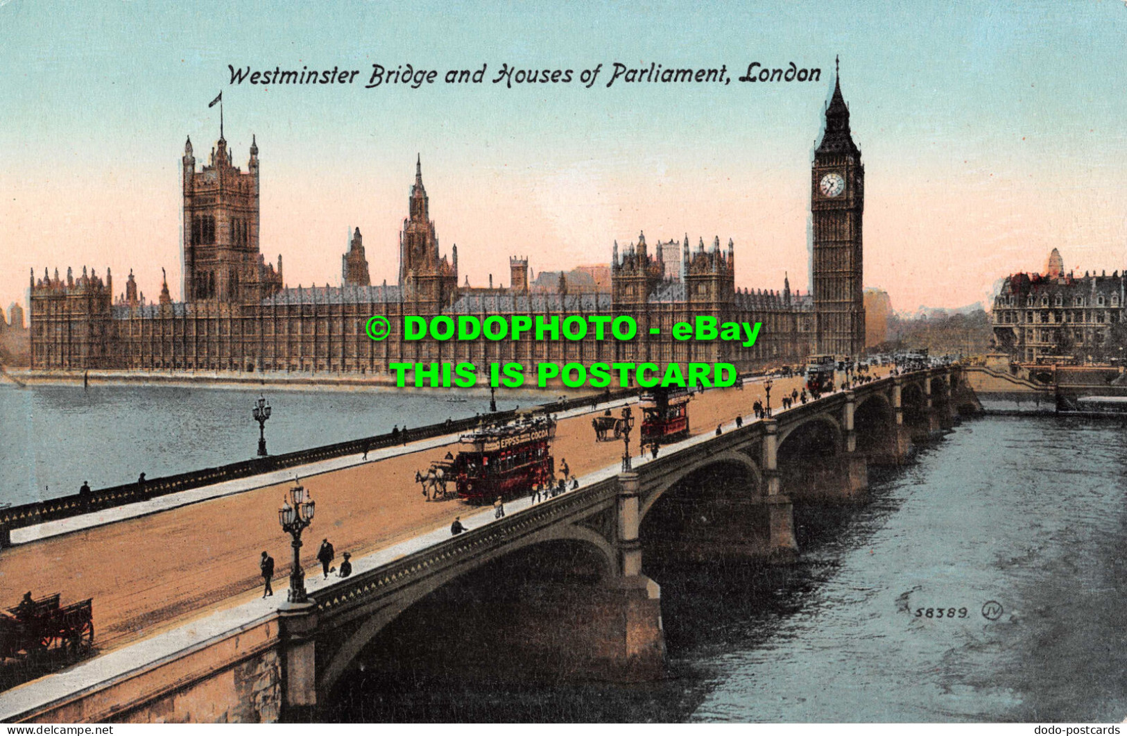 R547080 58389. Westminster Bridge And Houses Of Parliament. London. Valentines S - Sonstige & Ohne Zuordnung