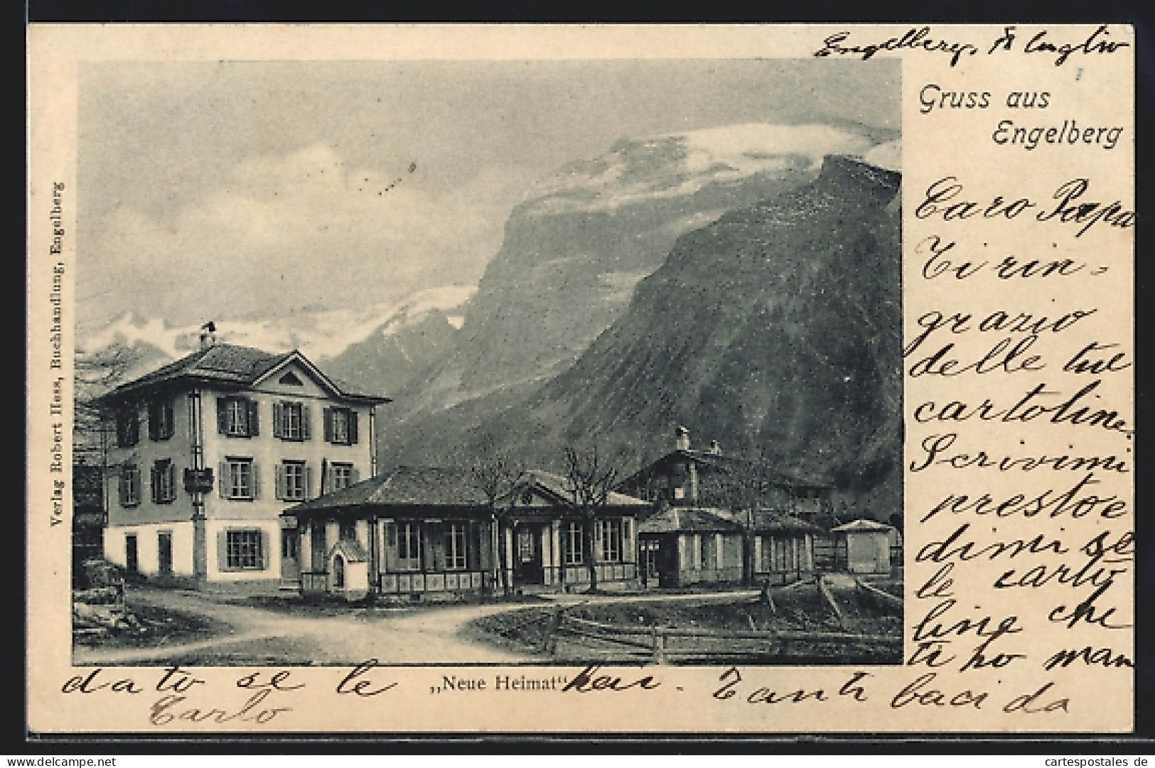 AK Engelberg, Der Gasthof Neue Heimat In Den Bergen  - Engelberg