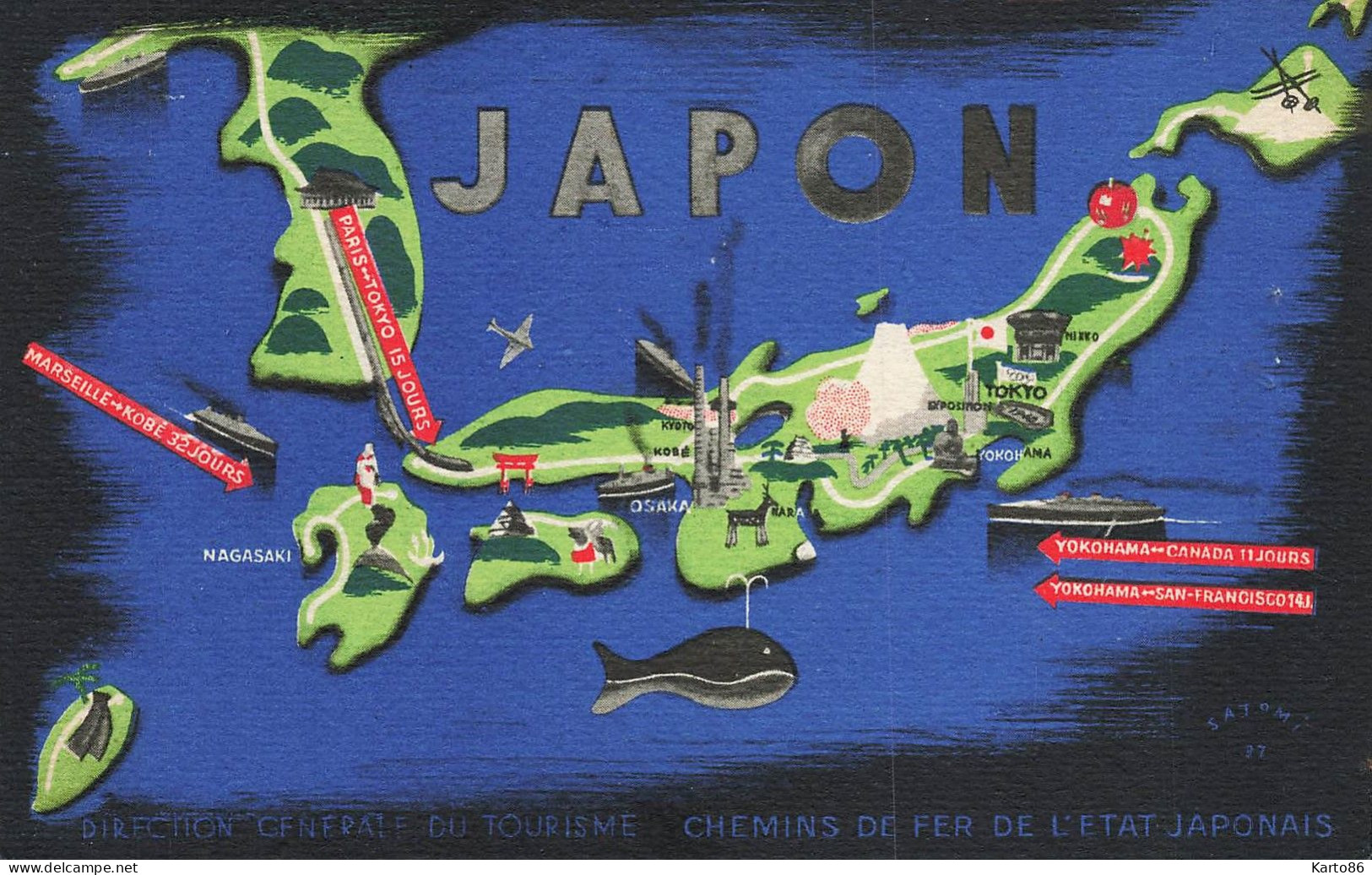 JO Jeux Olympiques Olympic Tokyo Japan 1940 * CPA Illustrateur SATOM * Japon J.O. - Jeux Olympiques