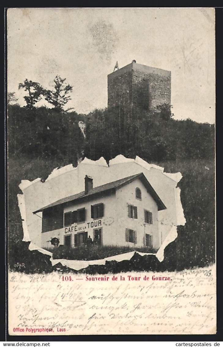AK Bourg-en-Lavaux, La Tour De Gourze, Café De La Tour, Um 1900  - Other & Unclassified