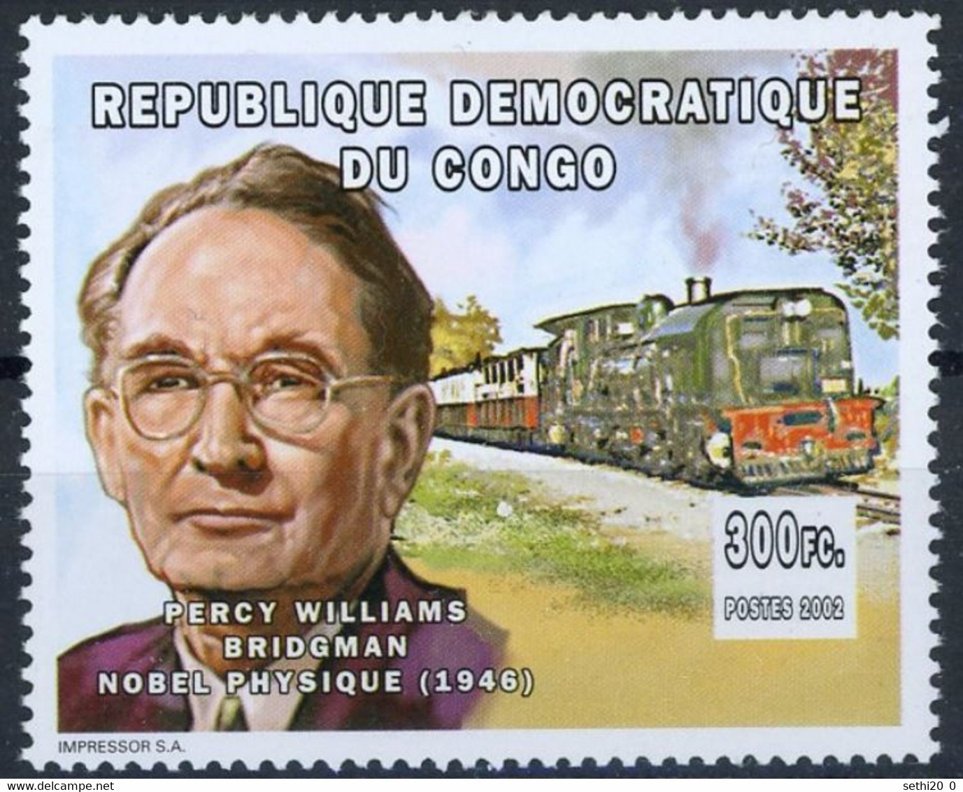 Congo Nobel Percy Williams BRIDGMAN Train  MNH - Nobel Prize Laureates