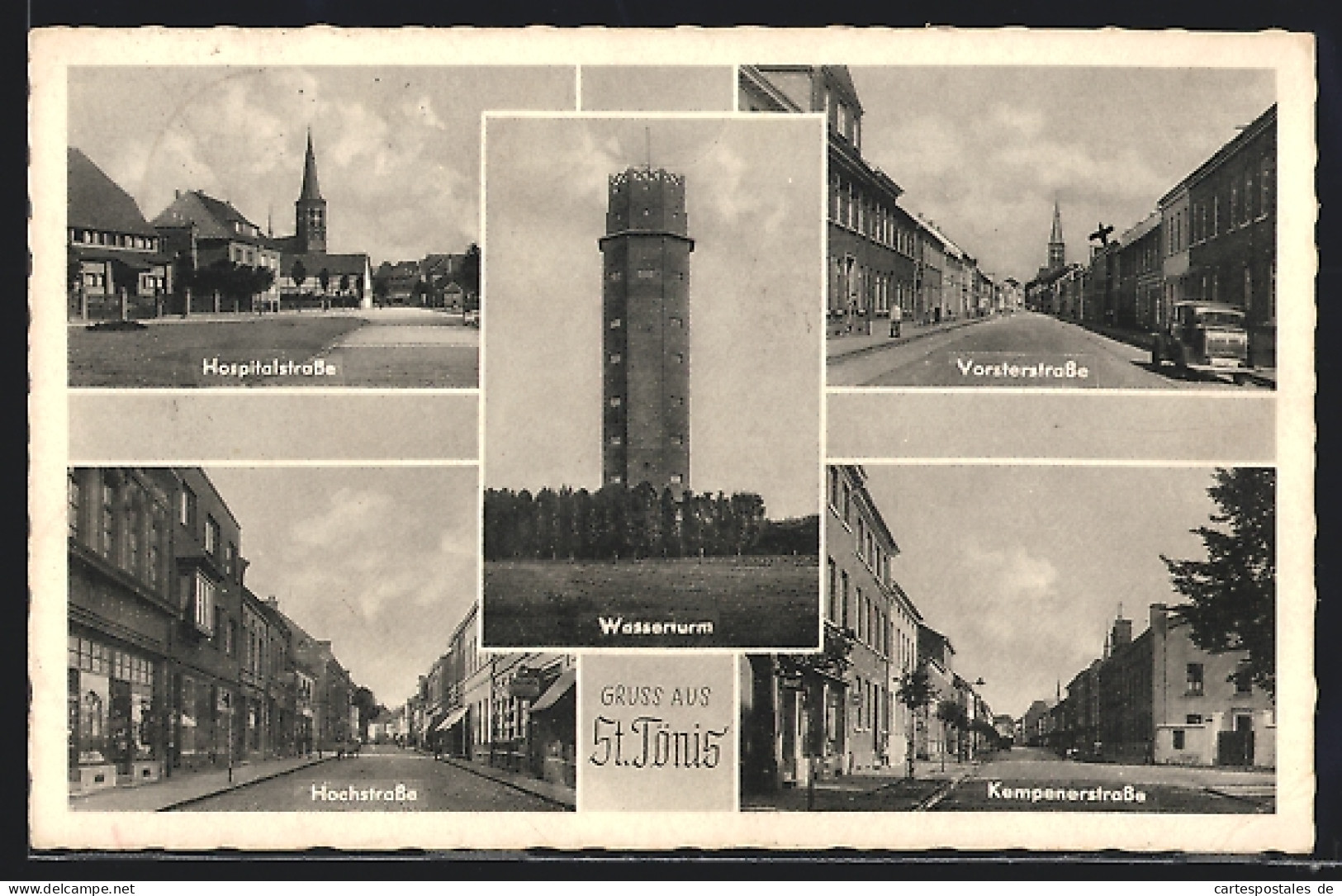 AK St. Tönis, Wasserturm, Vortserstrasse Und Hospitalstrasse  - Other & Unclassified
