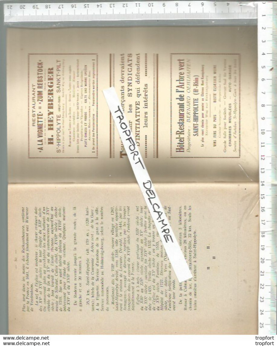 RT // vintage // à saisir !! guide COLMAR et son plan // VOSGES 80 pages !! Colmar et le vignoble