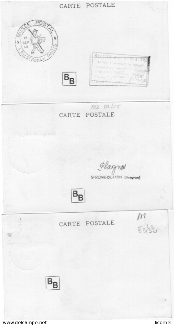Cartes Maxi  1948 : BARBES,AFFRE Et LOUIS BLANC (lot De 3 Cartes) - 1940-1949