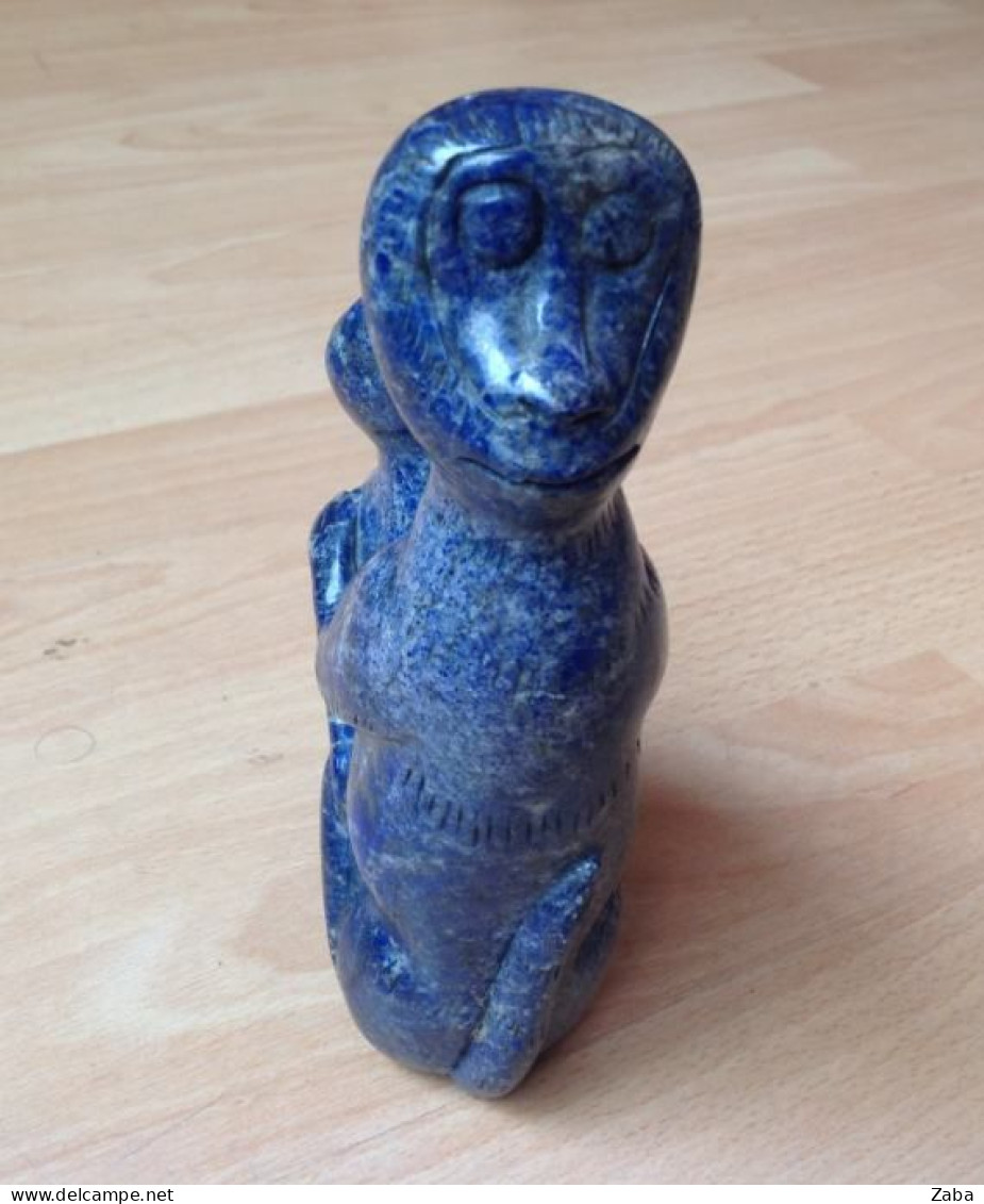Ancient Blau Stone Monkey Statue - Archeologia