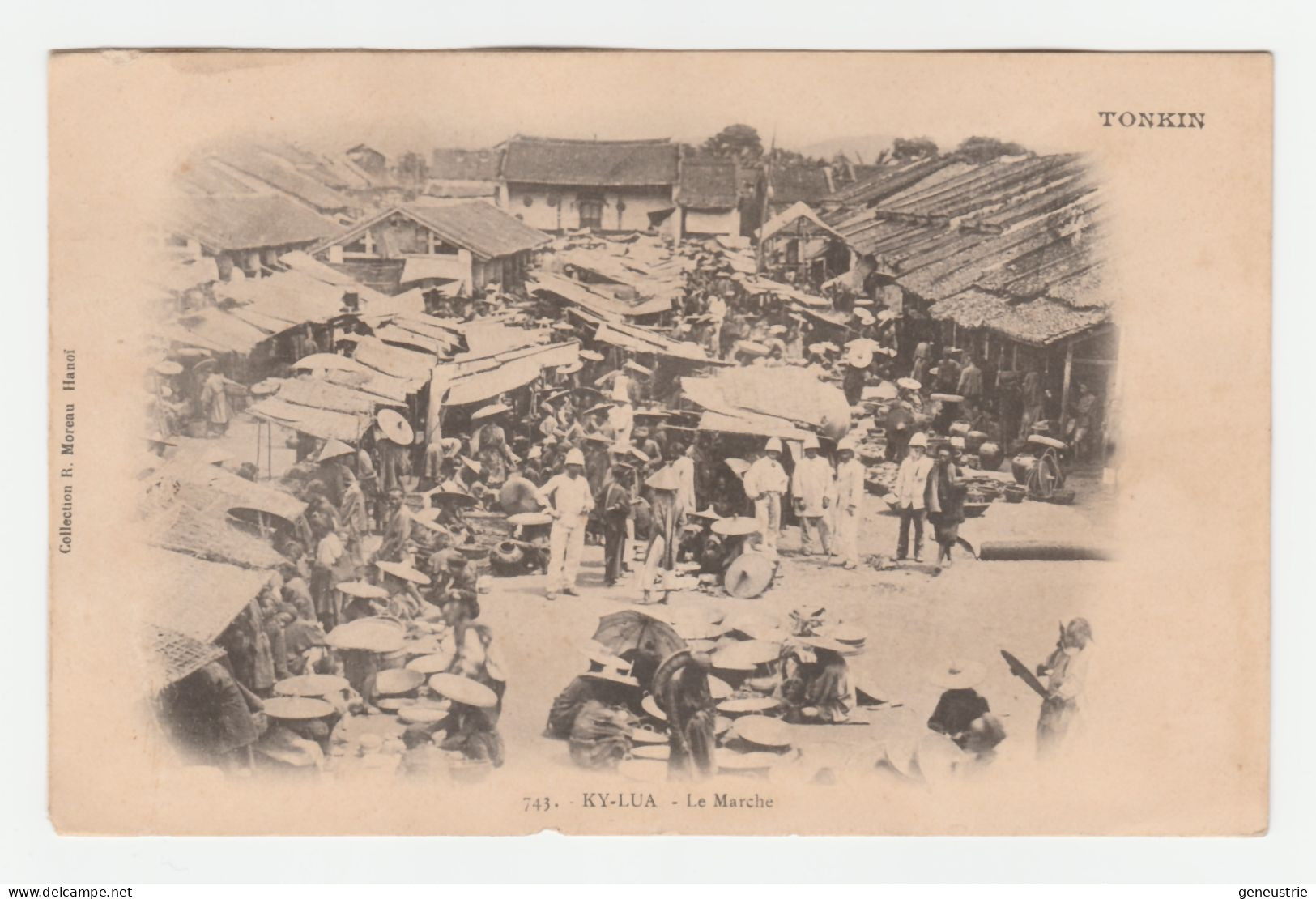 CPA Coloniale "Tonkin - Ky-Lua, Le Marché" Indochine - Viet Nam - Viêt-Nam