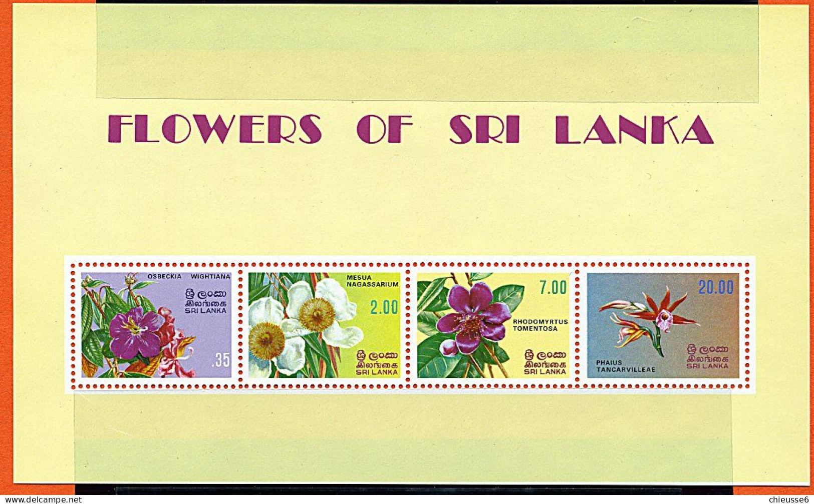 Sri - Lanka - ** Bloc 17 - Fleurs Du Sri Lanka - Sri Lanka (Ceylan) (1948-...)