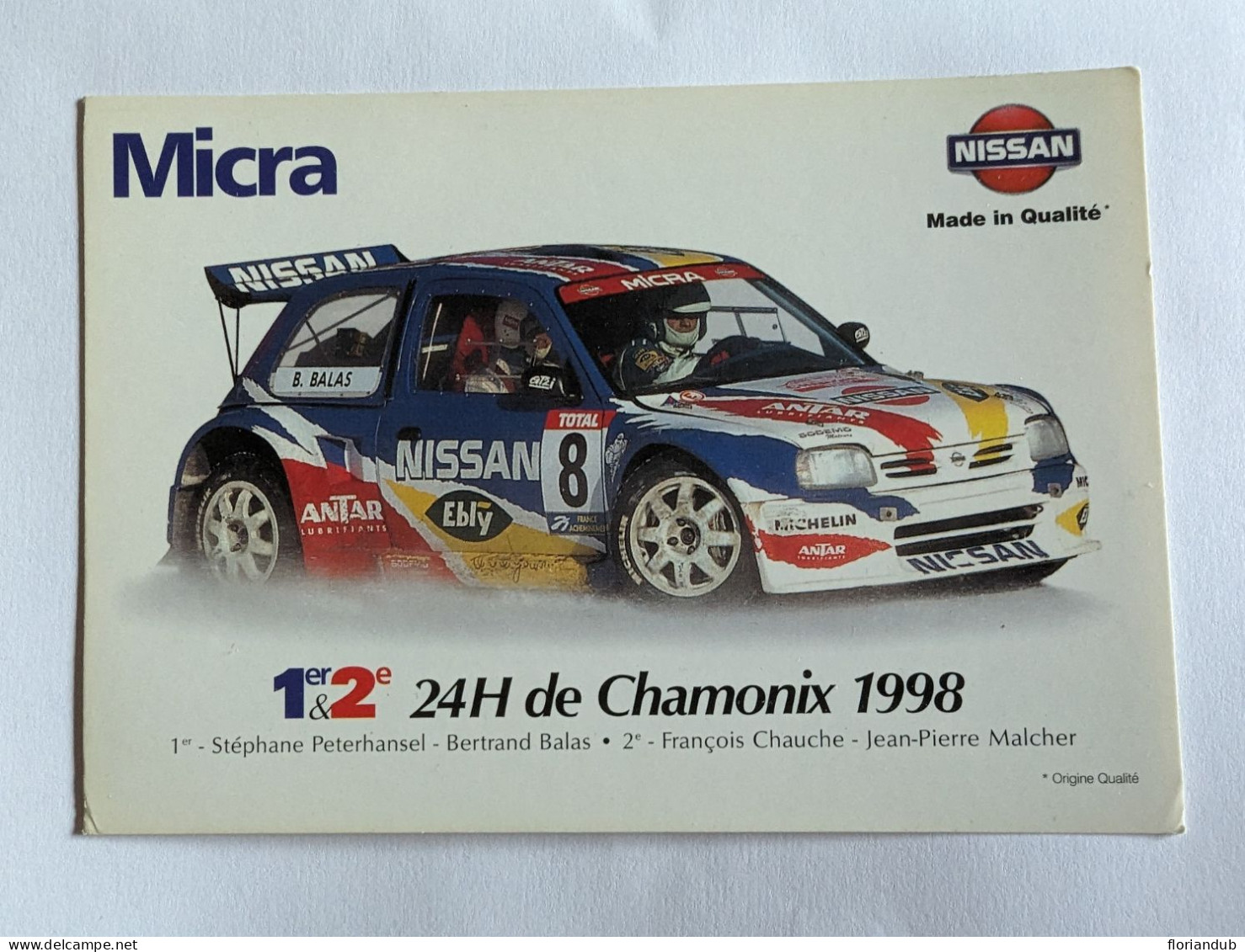 CP - Rallye Nissan Micra 24h De Chamonix 1988 - Rallyes
