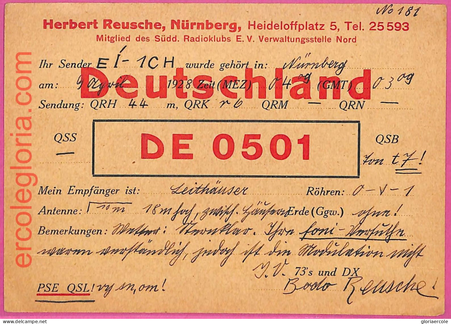 Af8713 - Deutschland GERMANY - RADIO CARD - Nurnberg - 1930's - Radio