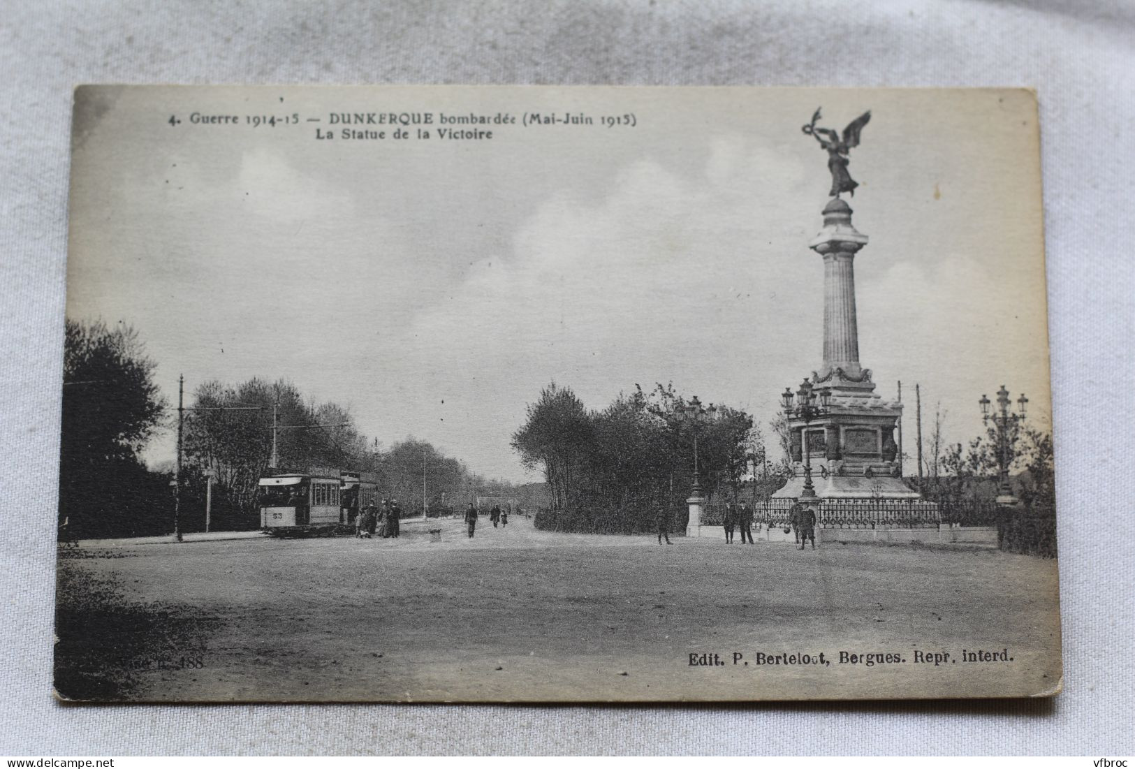 N522, Cpa 1916, Dunkerque, La Statue De La Victoire, Nord 59 - Dunkerque