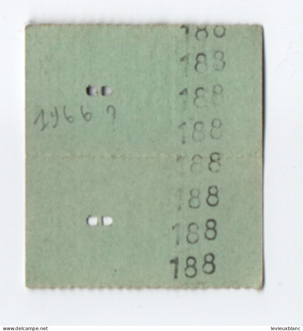 Ticket De Train  Ancien / SNCF/VIROFLAY-R.D;  / Paris -St-LAZARE (ou Vice-Versa)/Vers 1960-1980          TCK273 - Railway