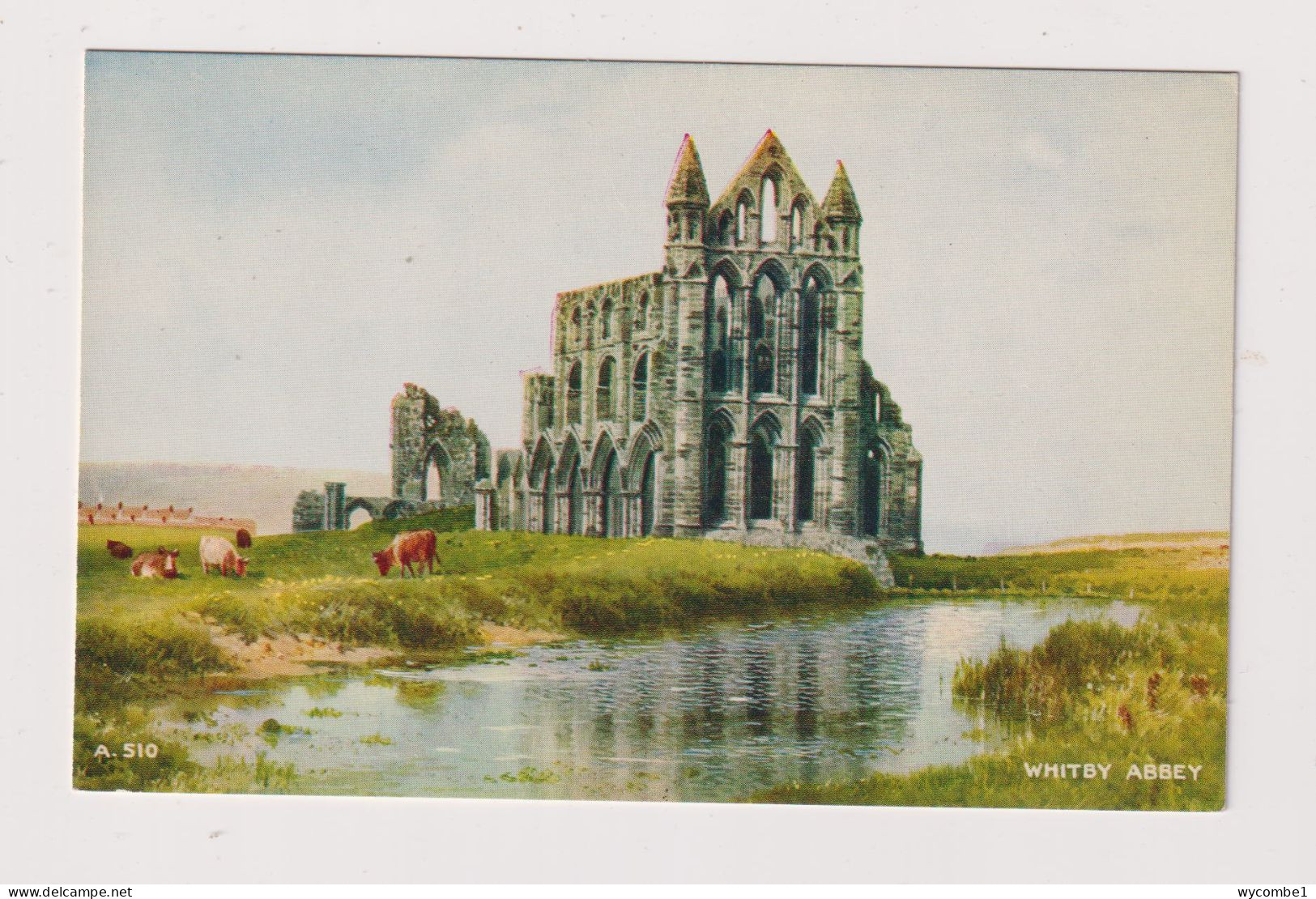 ENGLAND -  Whitby Abbey  Unused Vintage Postcard - Whitby