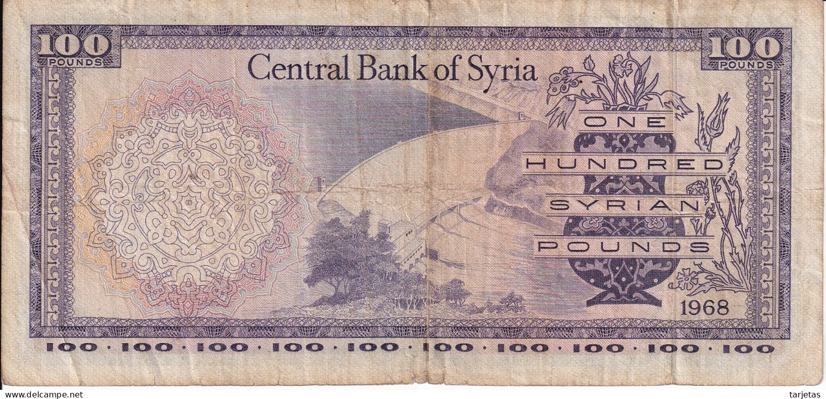 BILLETE DE SIRIA DE 100 POUNDS DEL AÑO 1968 (BANKNOTE) - Syrië