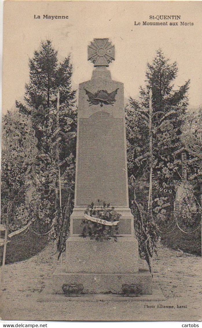 53 St-QUENTIN  Le Monument Aux Morts - Other & Unclassified