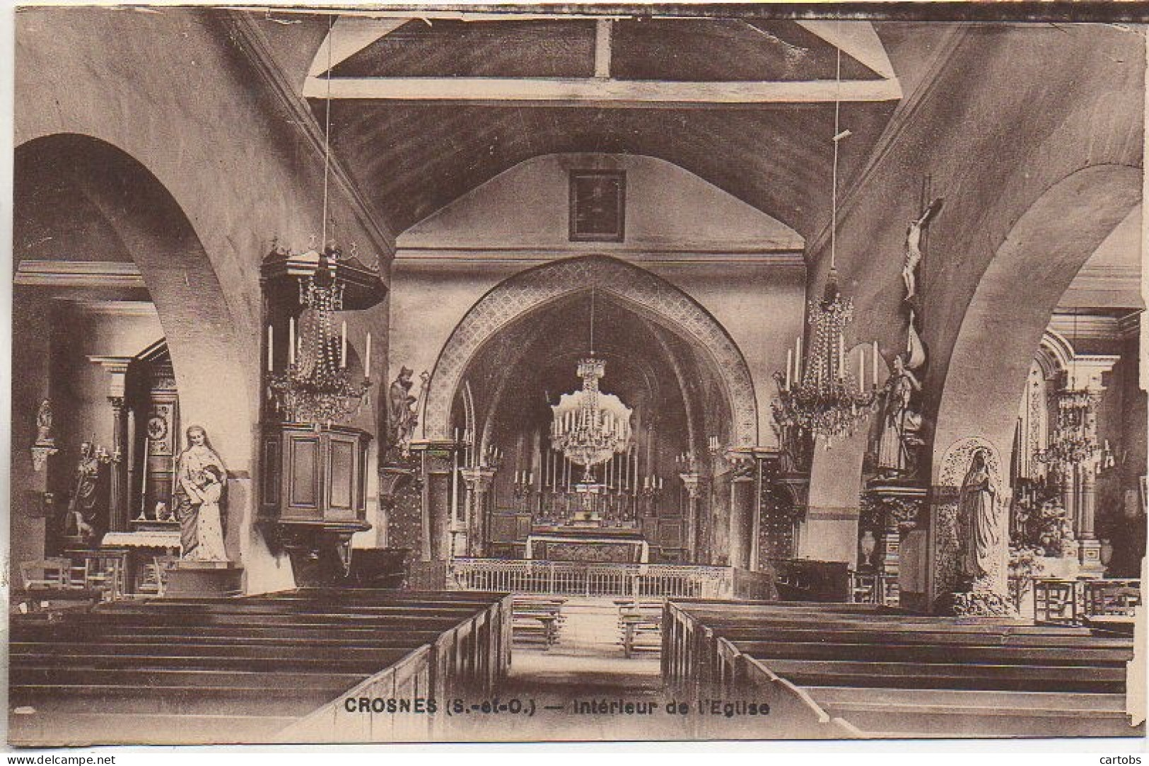 91 CROSNES  Intérieur De L'Eglise - Crosnes (Crosne)