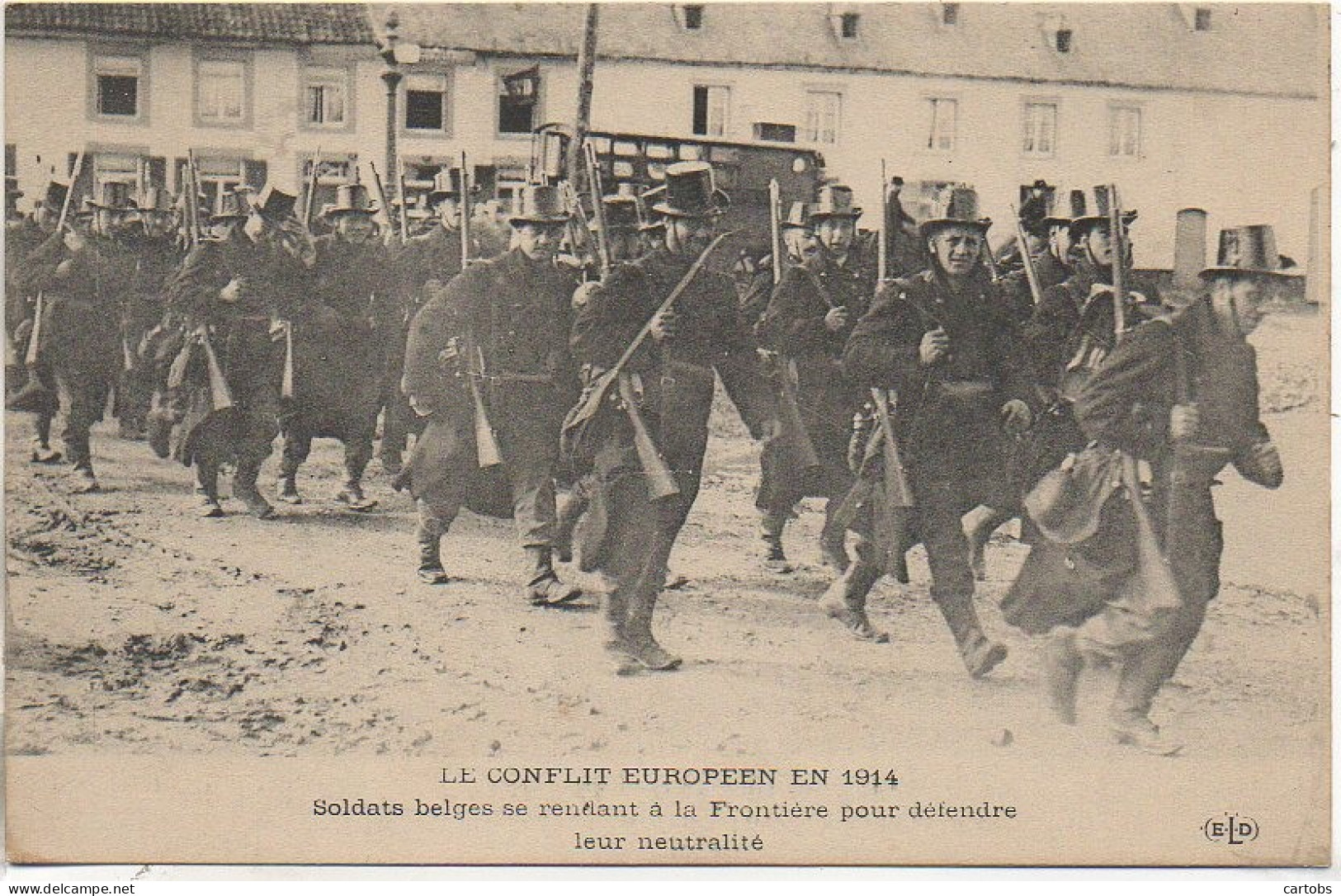 GUERRE 14-18  Soldats Belges Se Rendant à La Frontière Pour Défendre Leur Neutralité - Guerre 1914-18