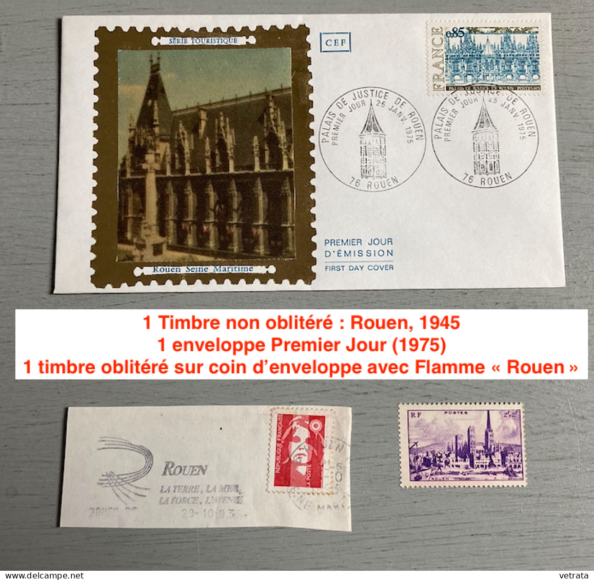 12 Cartes Postales De Rouen (8 N'ont Pas Circulé, Mention Manuscrite "Oct 1906" - 3 Sont Affranchies, 1906/21, Avec Corr - Rouen