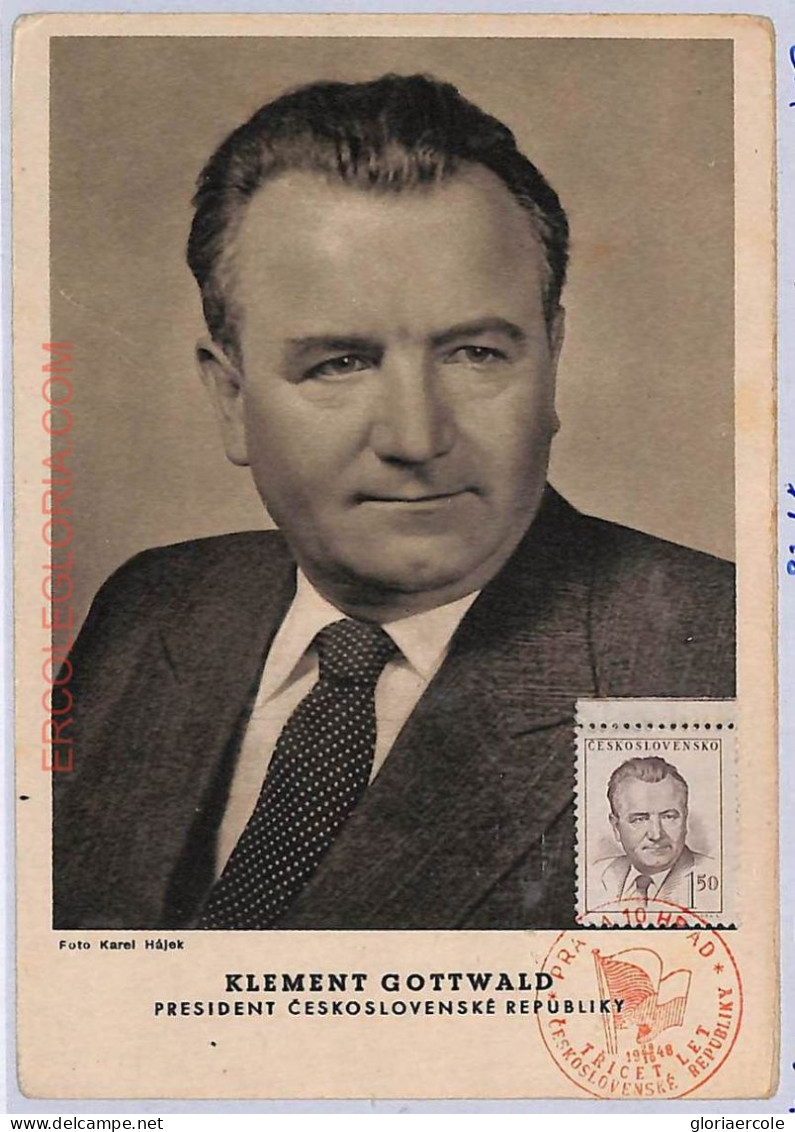 Ad8737 - Czechoslovakia - POSTAL HISTORY - Maximum Card 1948 POLITICS - Tschechische Republik