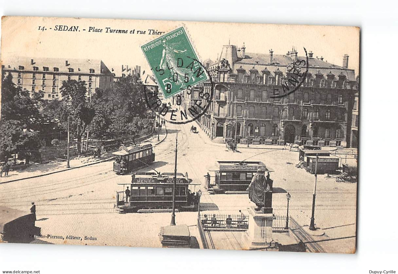 SEDAN - Place Turenne Et Rue Thiers - état - Sedan