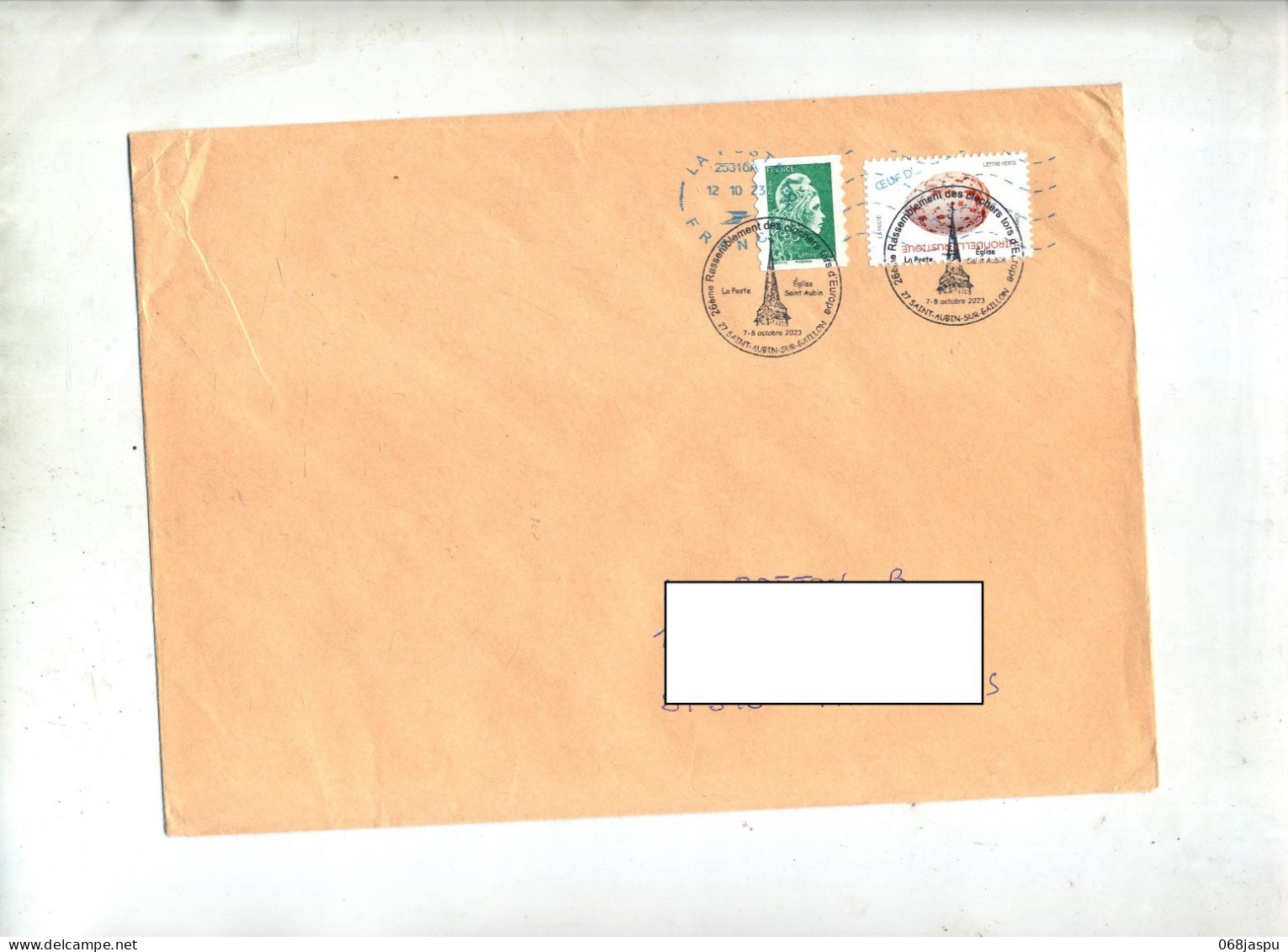 Lettre Cachet Saint Aubin Rassemblement Des Clochers  Flamme Neopost  ! - Commemorative Postmarks