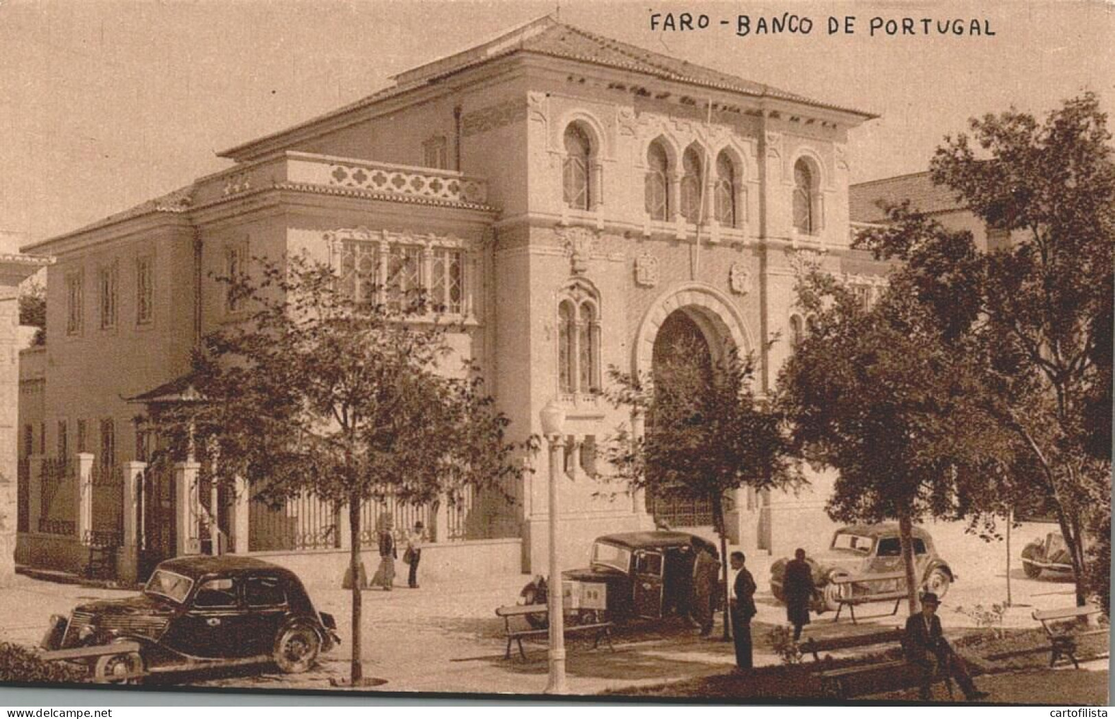 FARO - Banco De Portugal E Carros Antigos , Old Car  ( 2 Scans ) - Faro