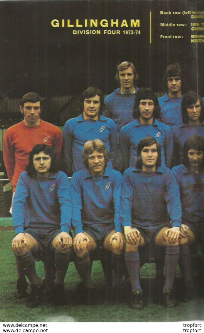 CO / PROGRAMME FOOTBALL program FOOTBALL LIGUE GILLINGHAN 24 pages 1973 1974