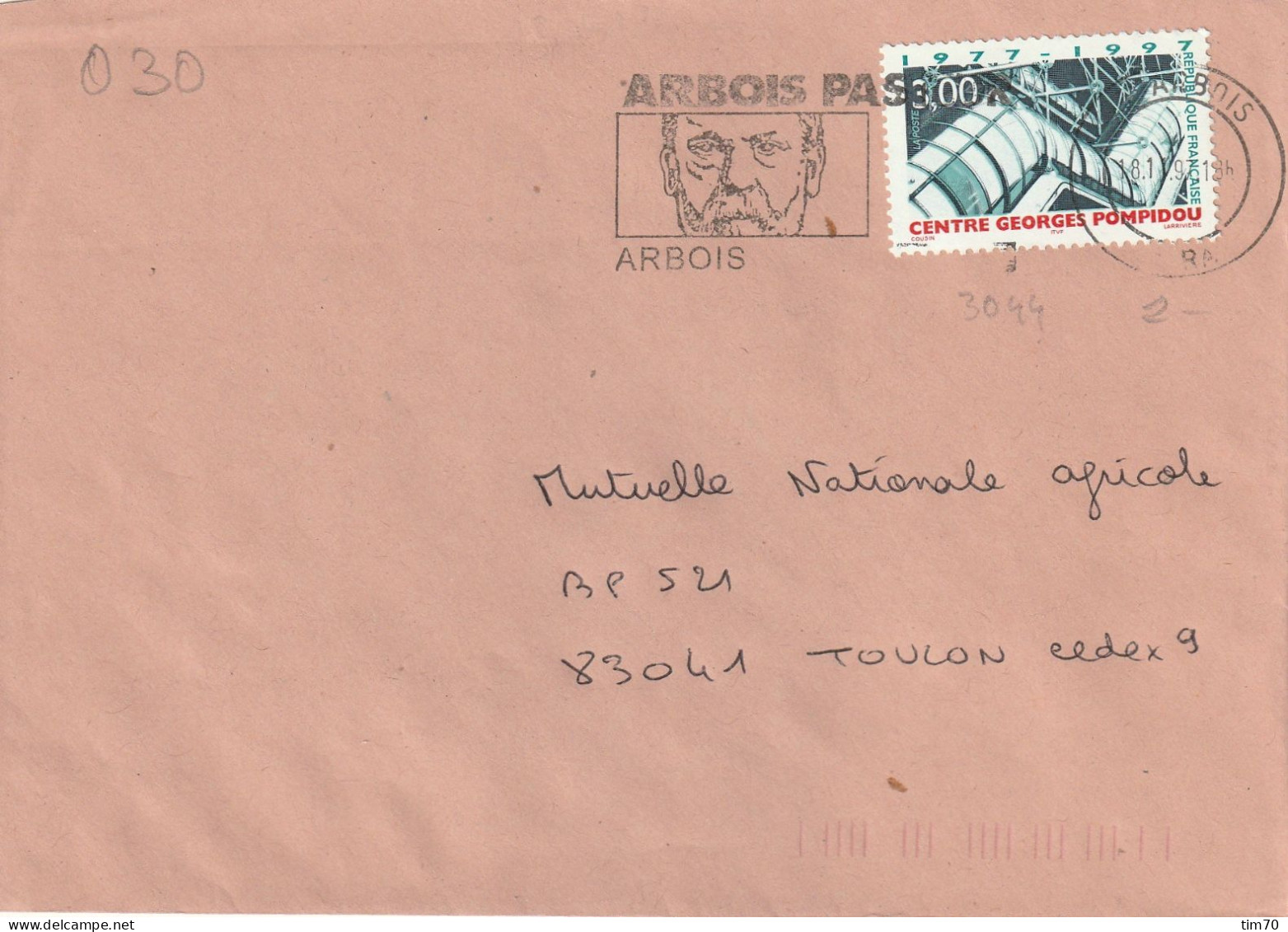 FLAMME  PERMANENTE   39  ARBOIS          /   N°  3044 - Mechanical Postmarks (Advertisement)