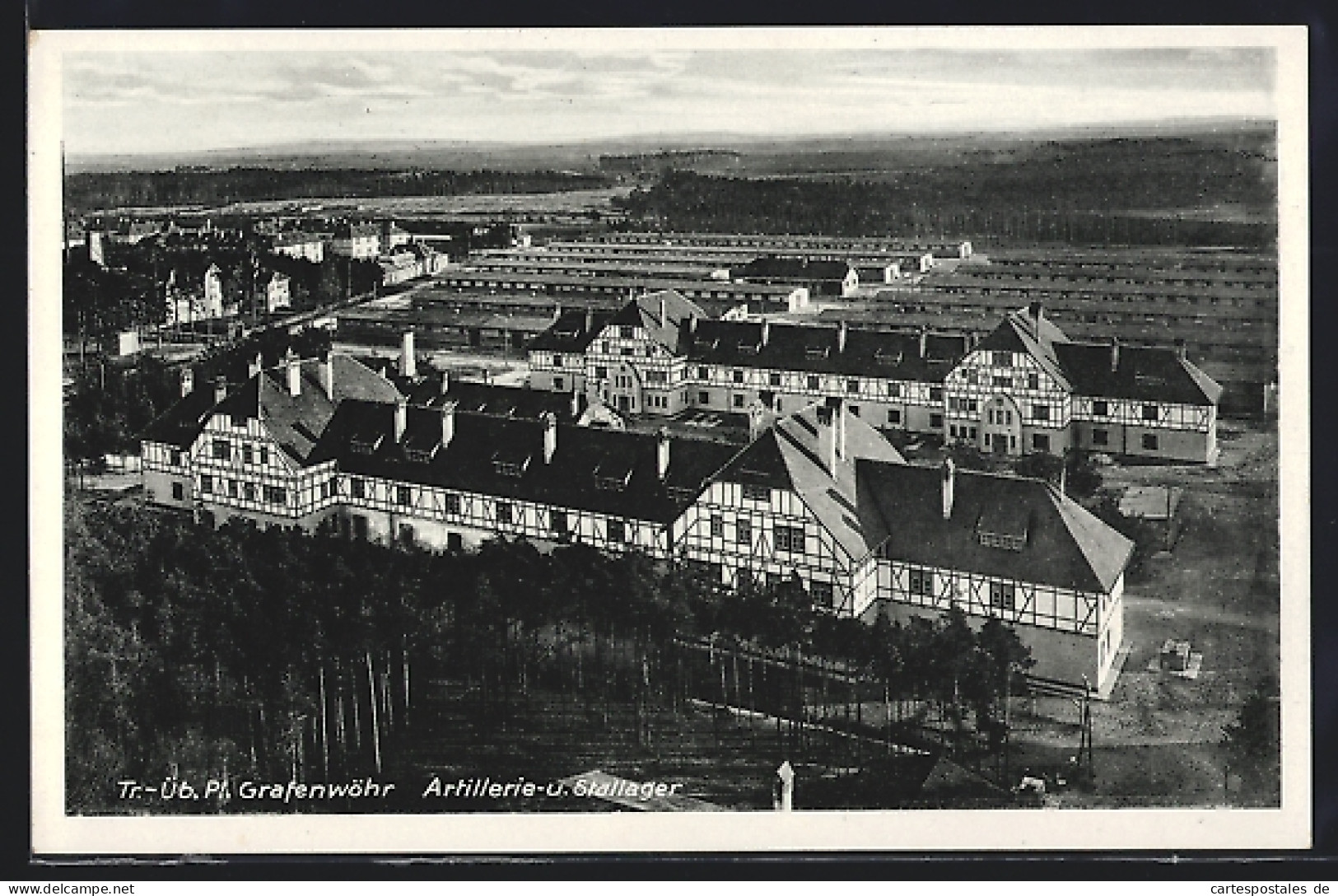 AK Grafenwöhr, Artillerie-u. Stallager Vom Truppenübungsplatz  - Grafenwöhr